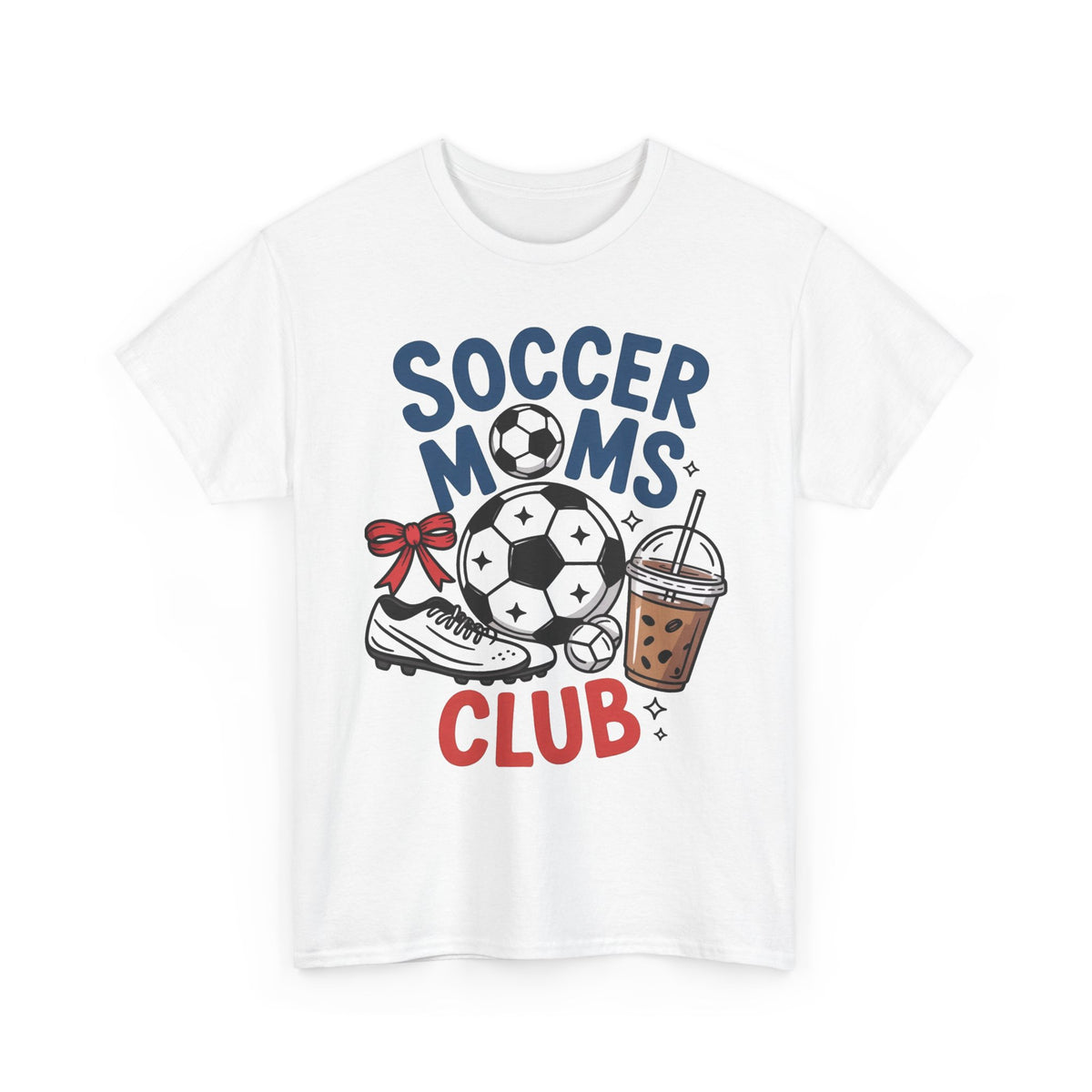 Soccer Moms Club Graphic T Shirt Women's Heavy Cotton Tee