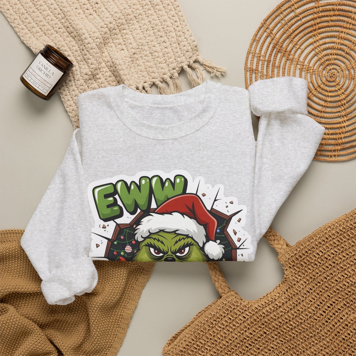 The Grinch Funny Graphic Sweater NEW Unisex Heavy Blend™ Crewneck Sweatshirt