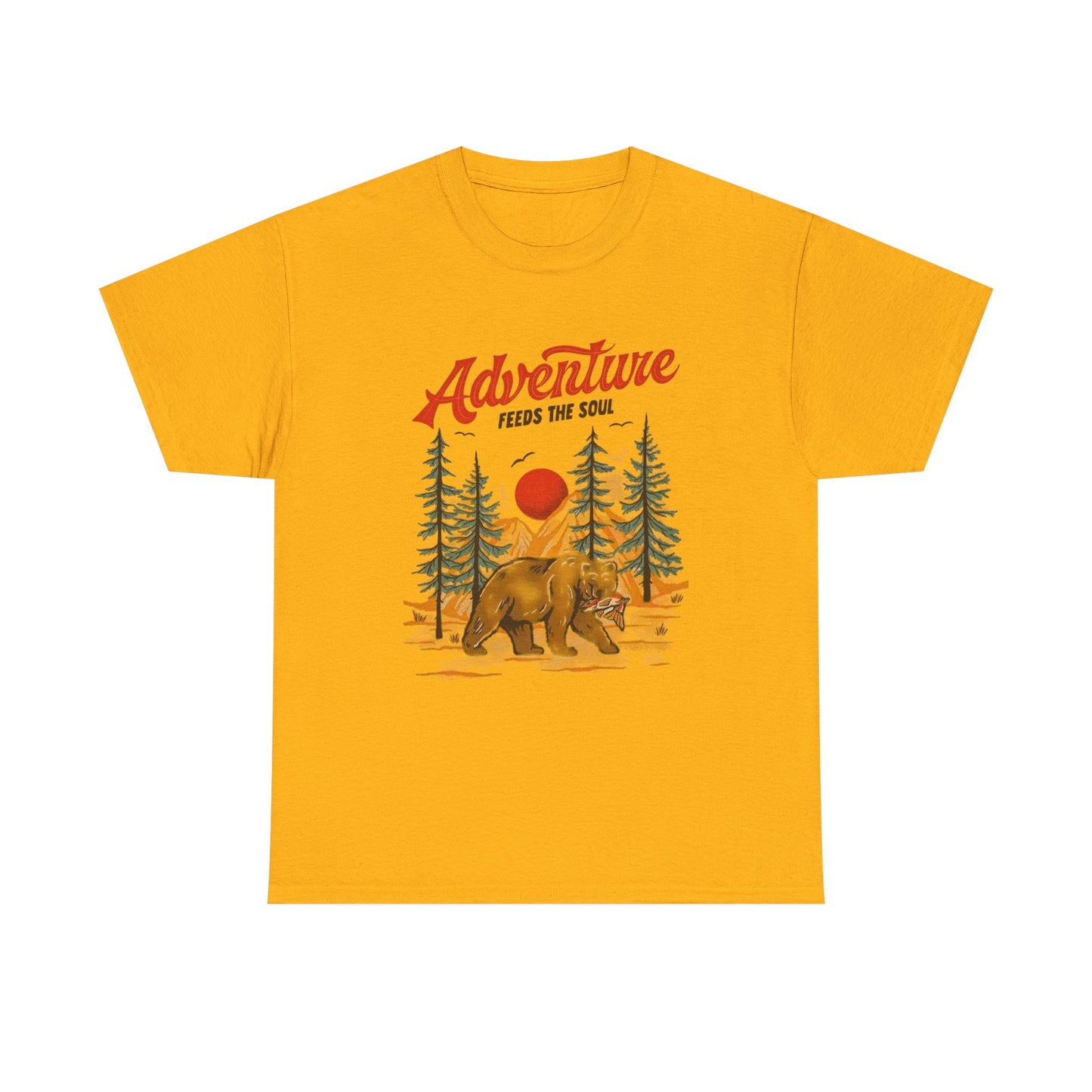 Adventure Feeds The Soul Graphic T Shirt Unisex Heavy Cotton Tee