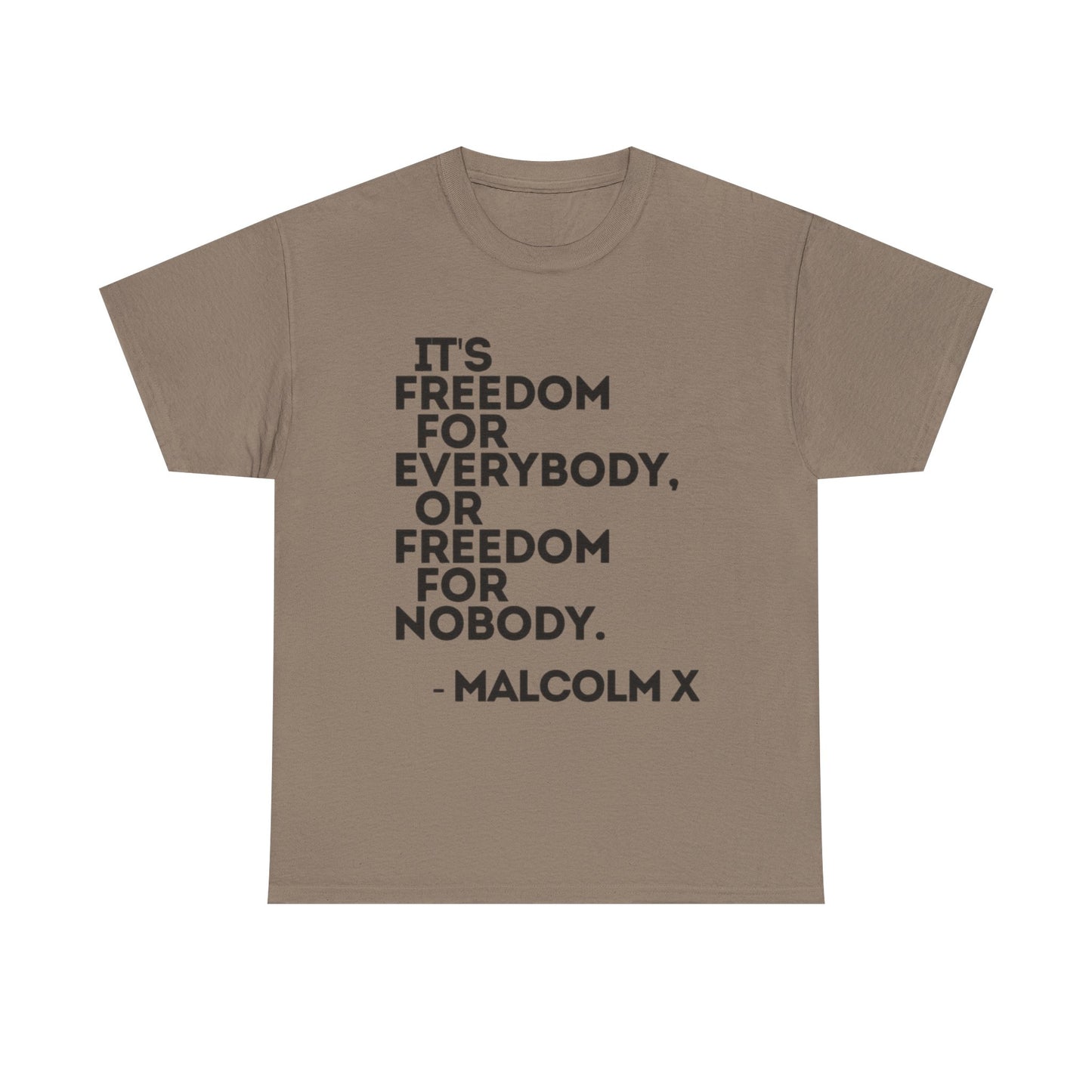 Malcolm X Quotes Retro Graphic T Shirt Heavy Cotton Tee NEW Gift