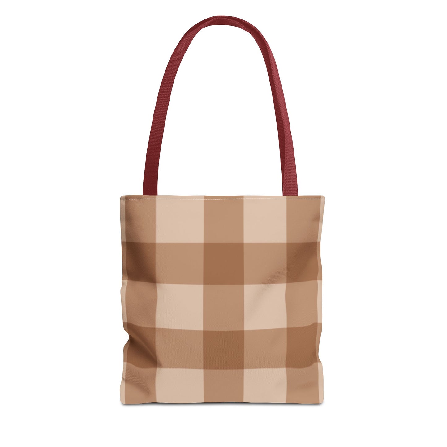 Brown Checkered All Over Print BRAND NEW Purse - Pocketbook - Travel Tote Bag