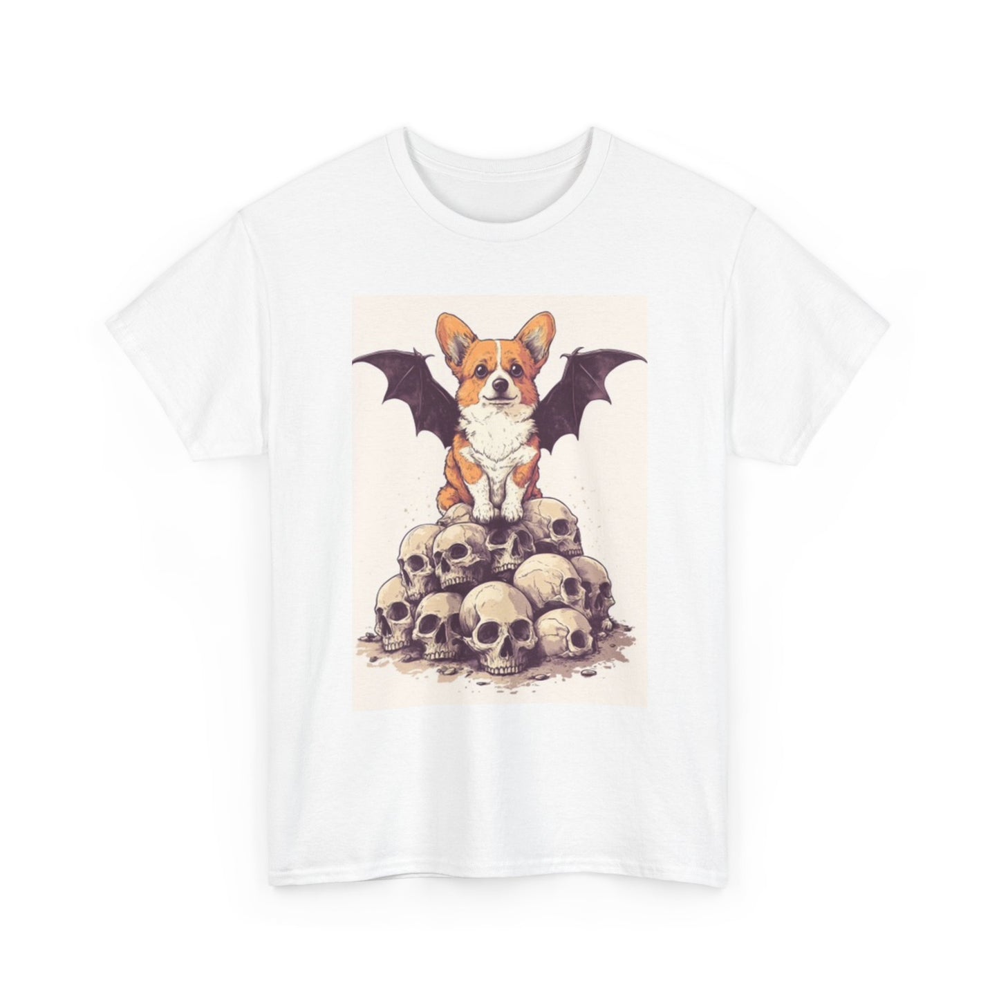 Corgi Dog Funny Painting Shirt Unisex Heavy Cotton Tee