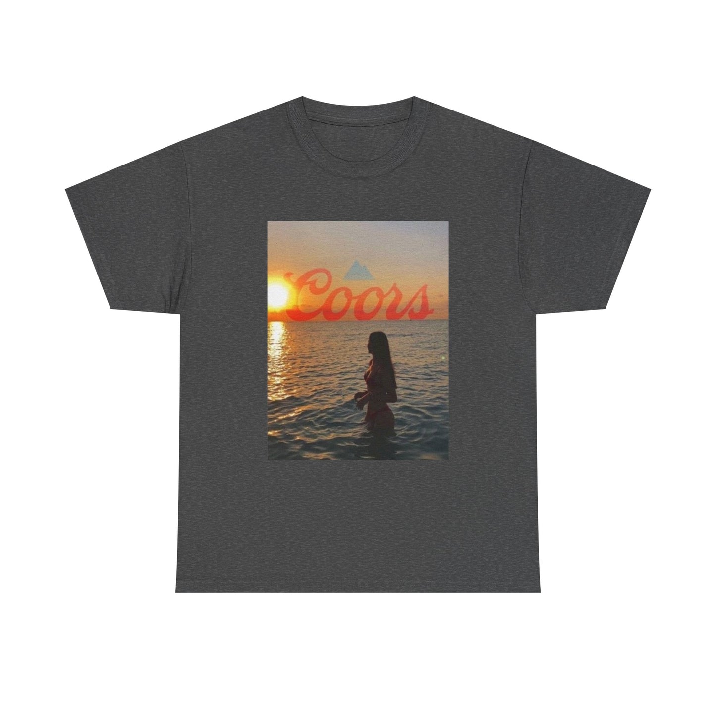 Coors Light Tshirt Cold Beer Bikini Poster Summer Unisex Heavy Cotton Tee