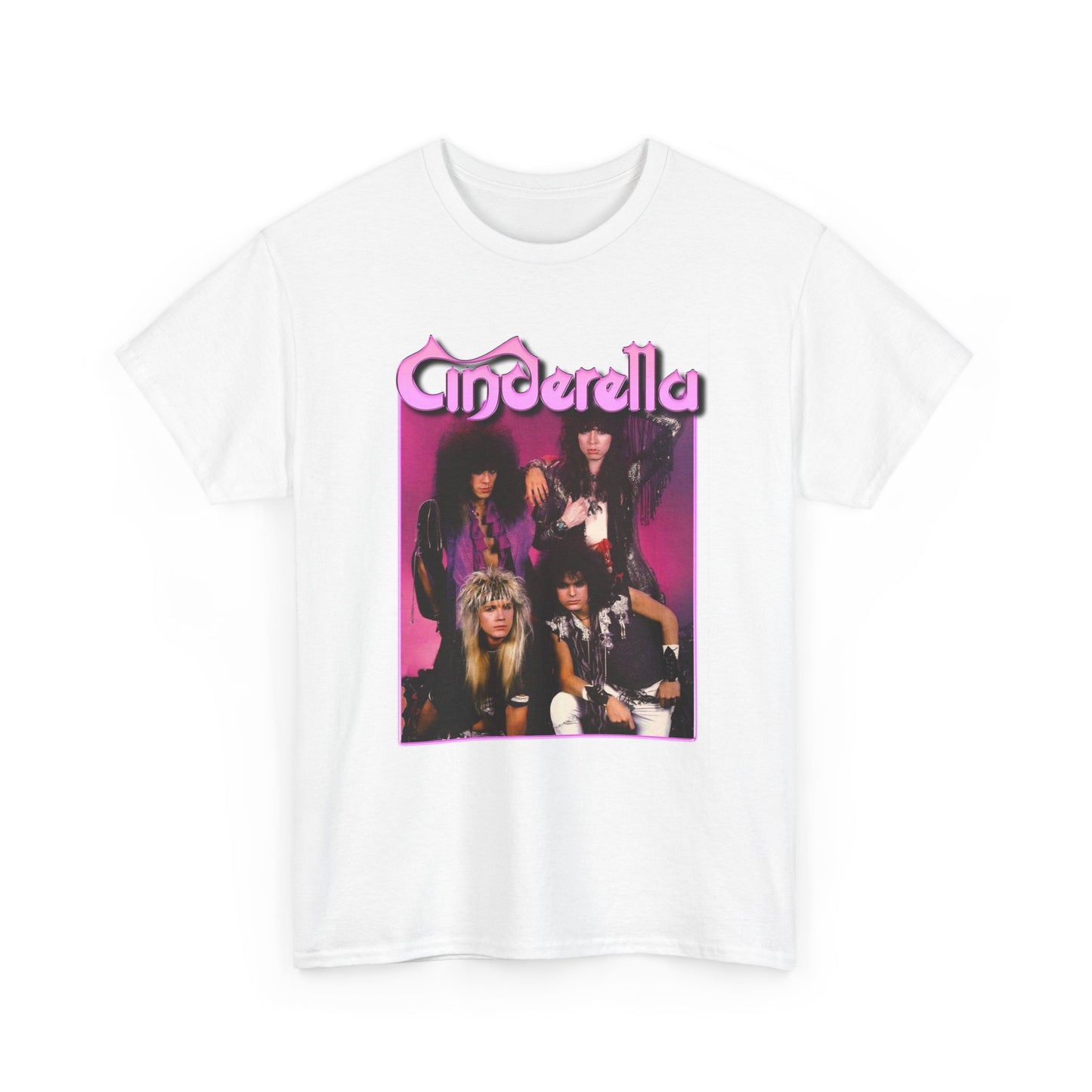 Cinderella Graphic T Shirt Vintage Rock Band Merch Unisex Heavy Cotton Tee 1