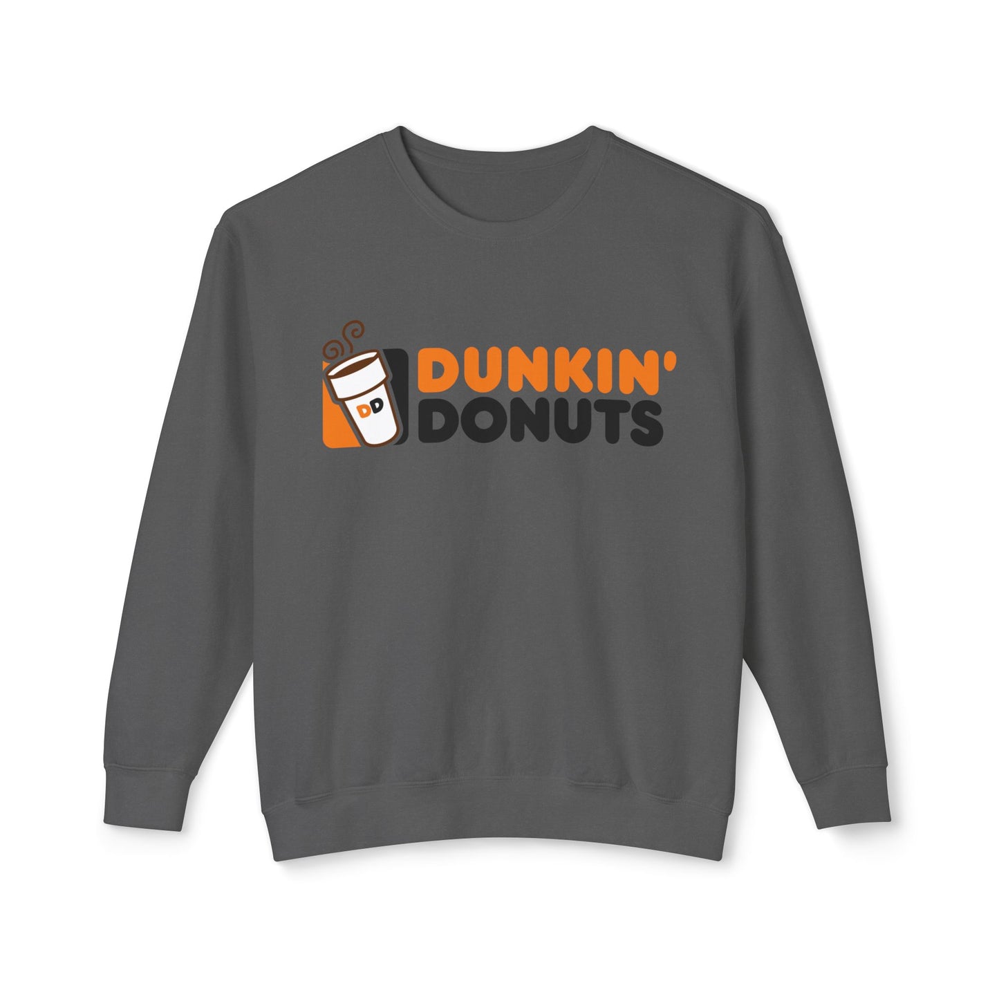 Dunkin Donuts Graphic Retro Logo Coffee Lover Lightweight Crewneck Sweatshirt