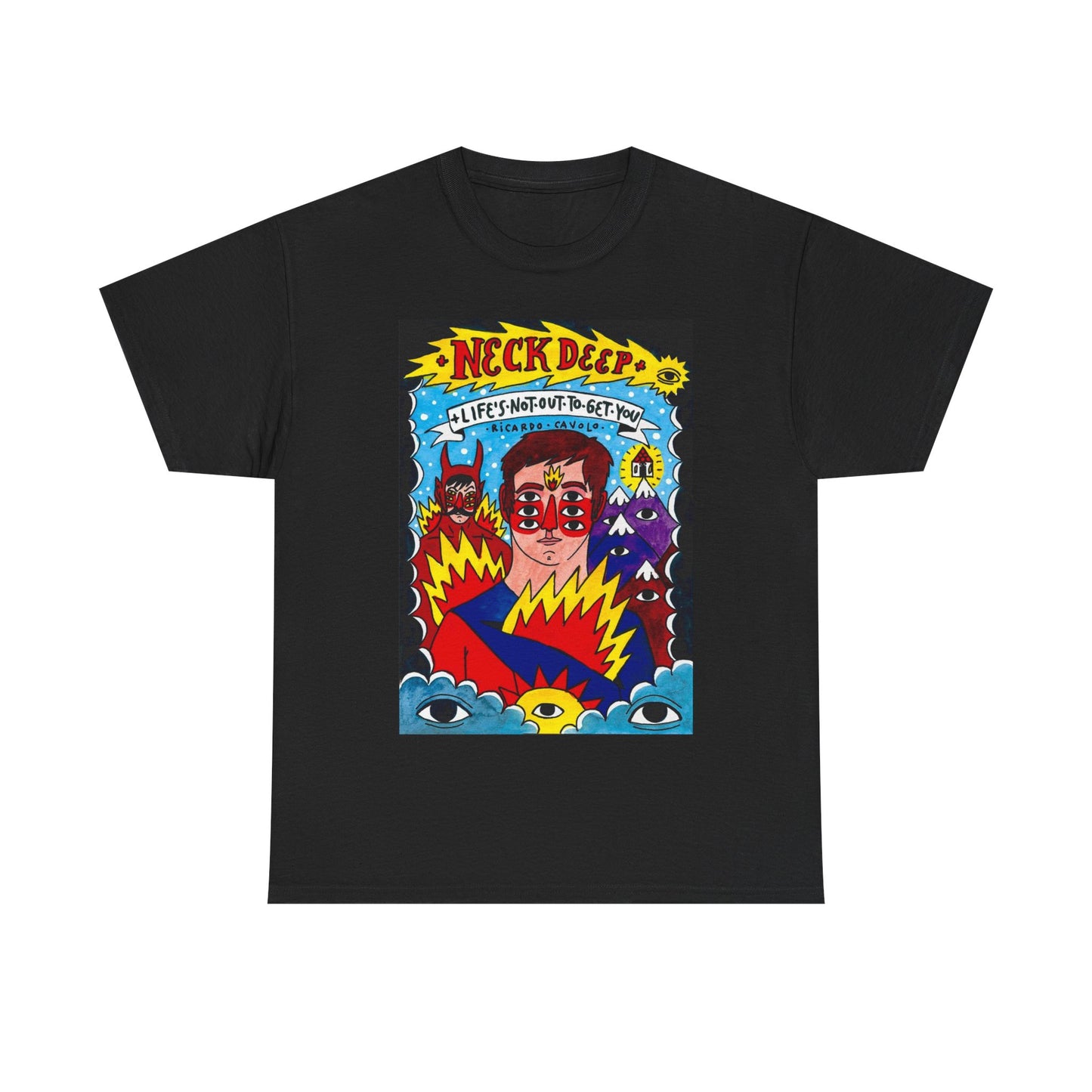 Neck deep T-shirt vintage retro art cover punk Unisex Heavy Cotton Tee