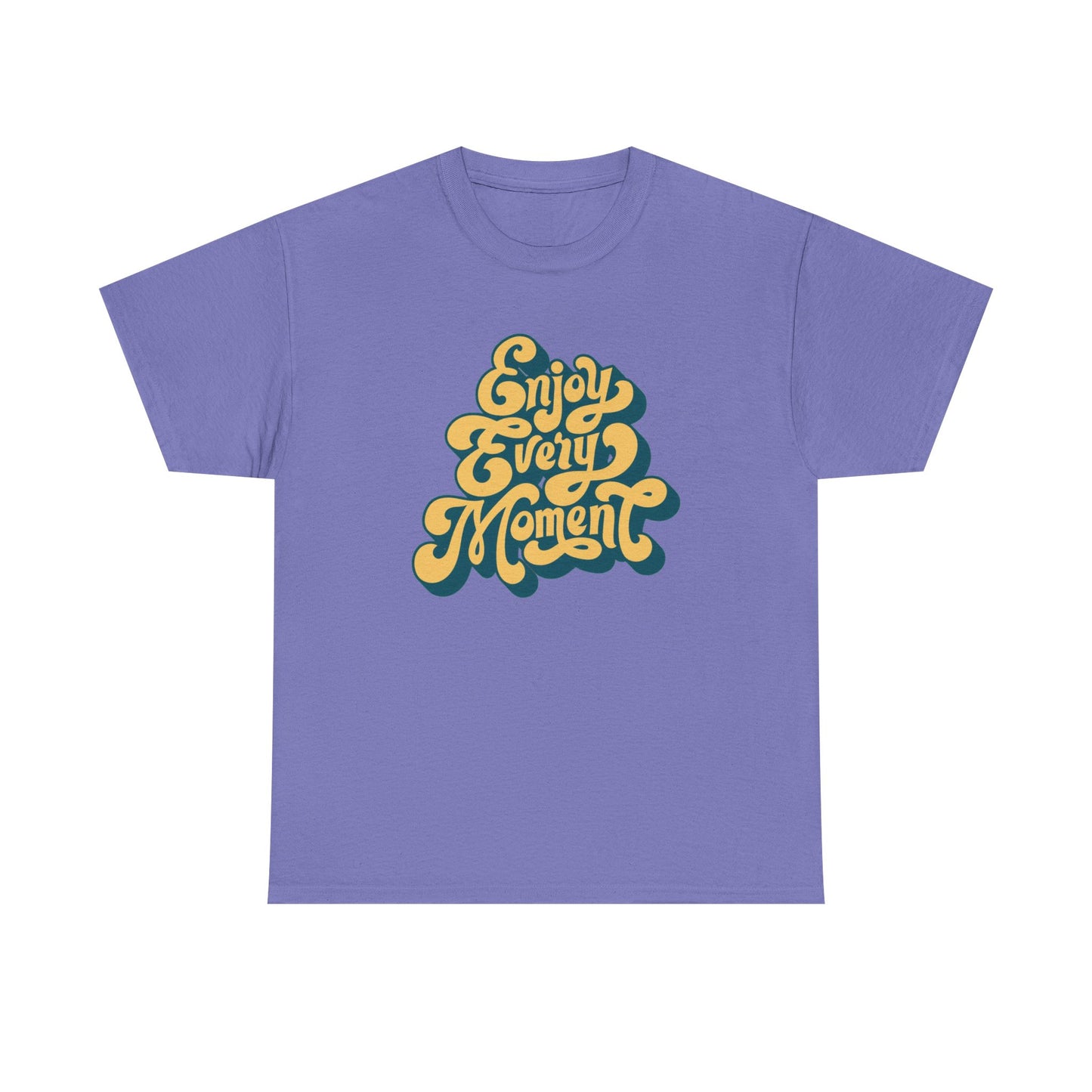 Enjoy Every Moment Graphic T Shirt Groovy Vibes Unisex Heavy Cotton Tee