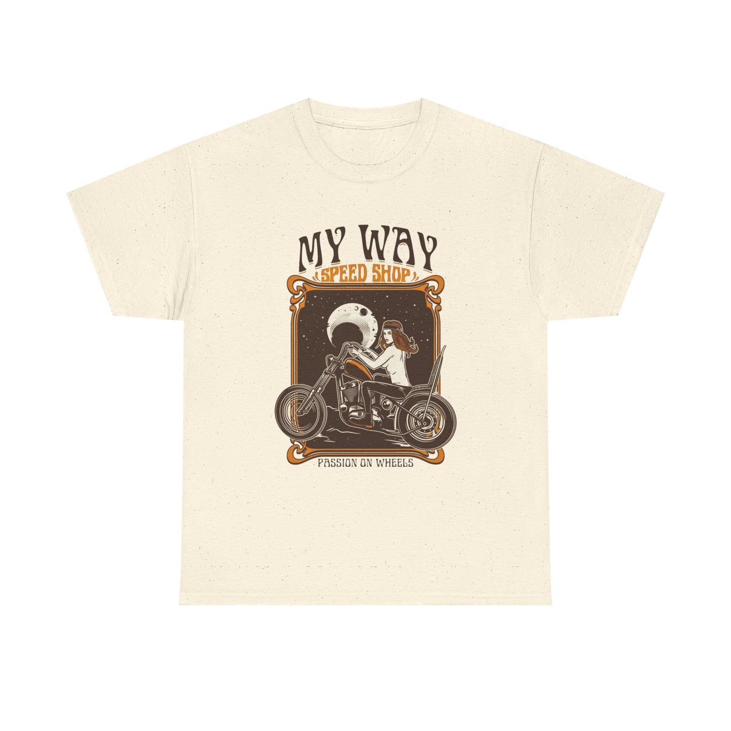 My Way Speed Shop Choppers Motorcycles Graphic T Shirt Unisex Heavy Cotton Tee