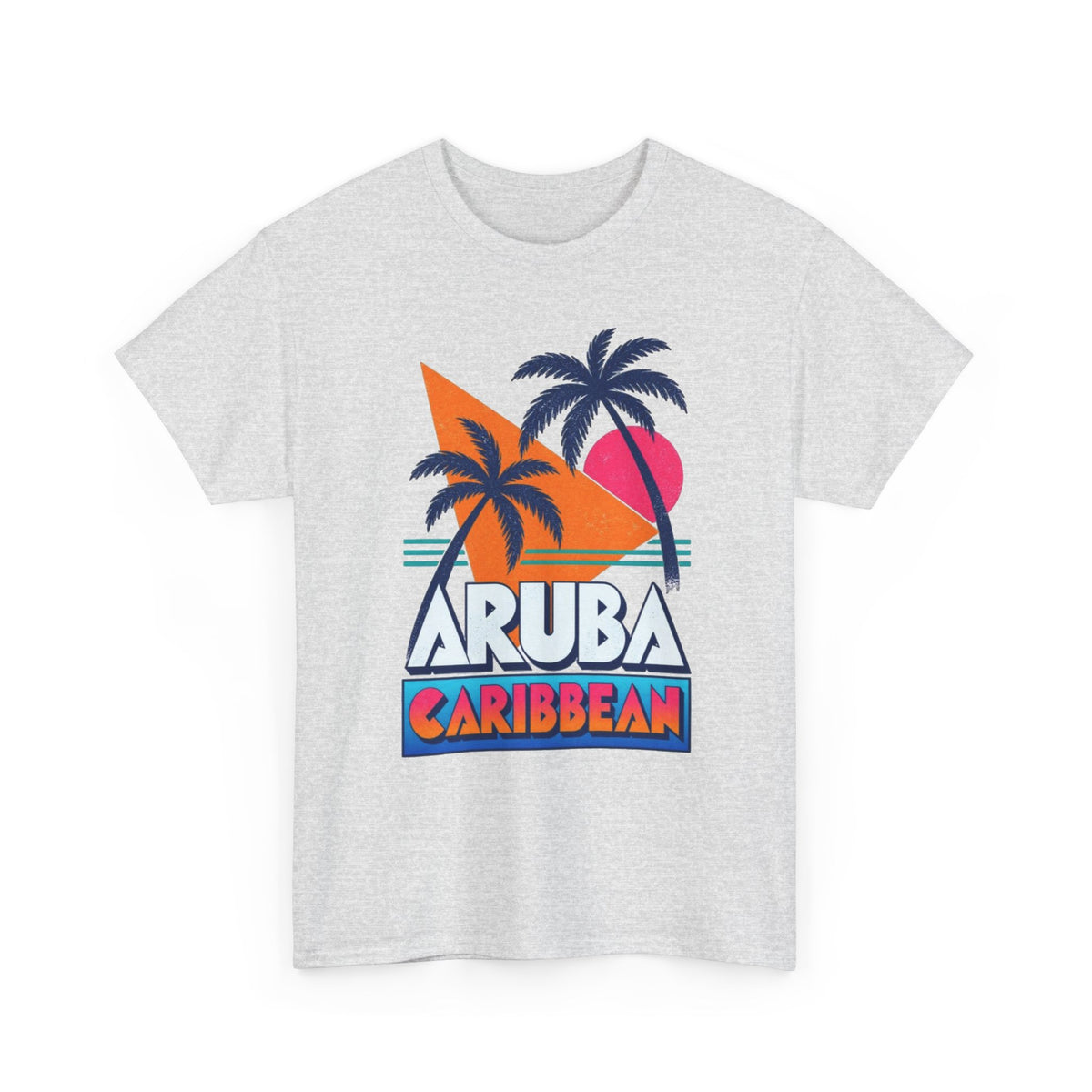 Aruba Caribbean Palm Tree Graphic T-Shirt Men's Graphic Tee