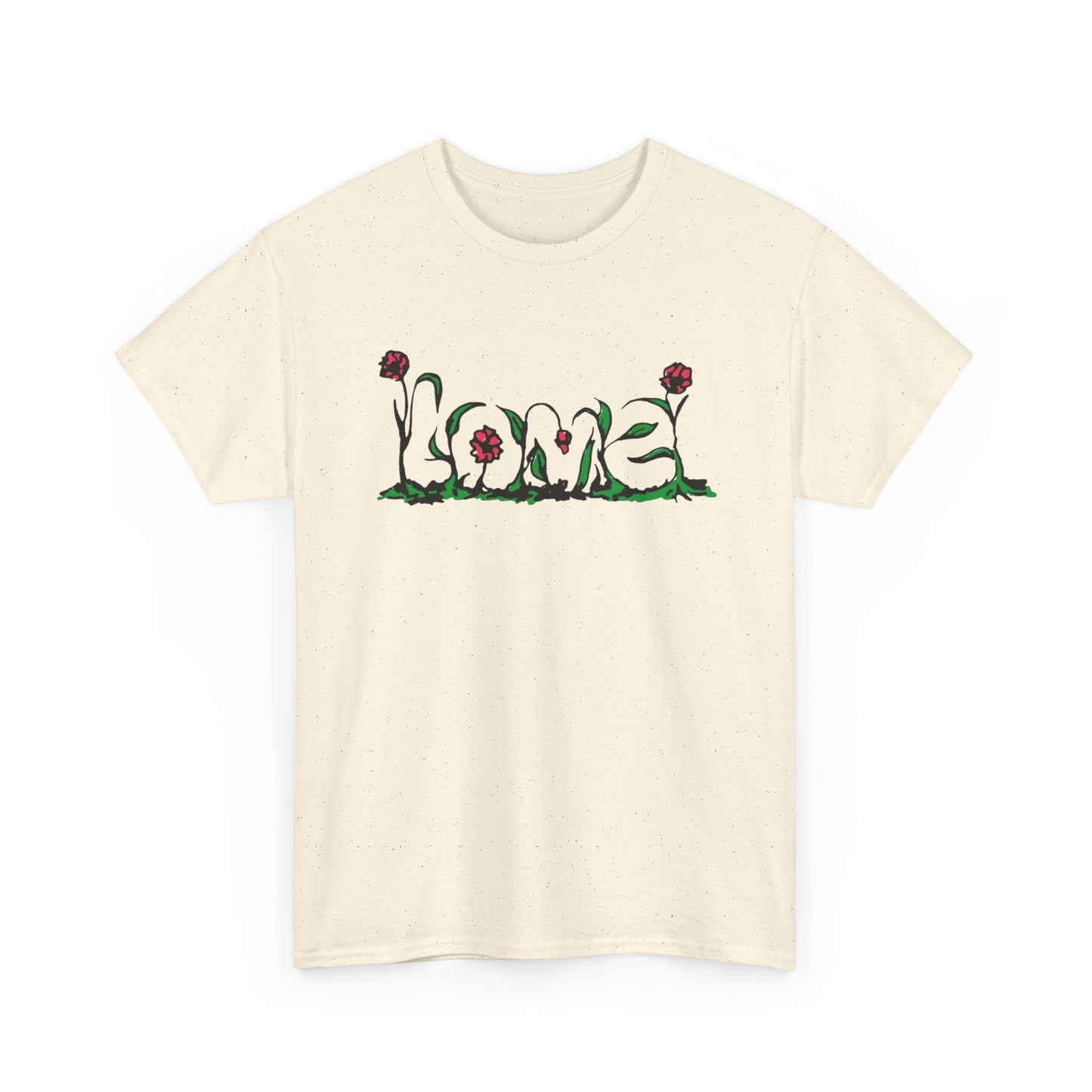 Love Roses Flowers Graphic T-Shirt Unisex Heavy Cotton Tee Gift NEW