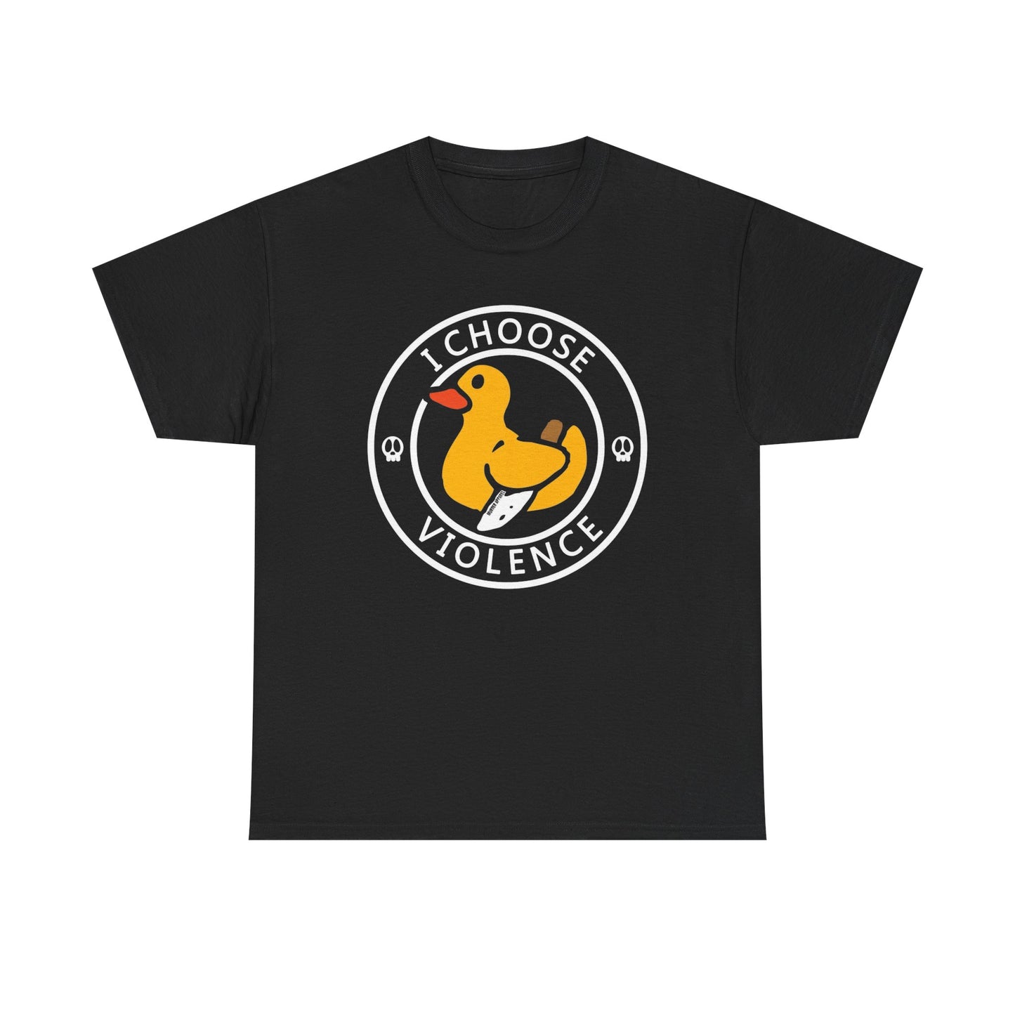 Rubber Duck I Choose Violence Funny Graphic T Shirt NEW Unisex Heavy Cotton Tee