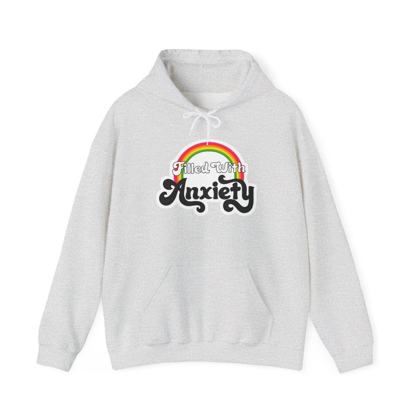 Filled With Social Anxiety Graphic Hoodie Unisex Heavy Blend™ Hooded Sweatshirt