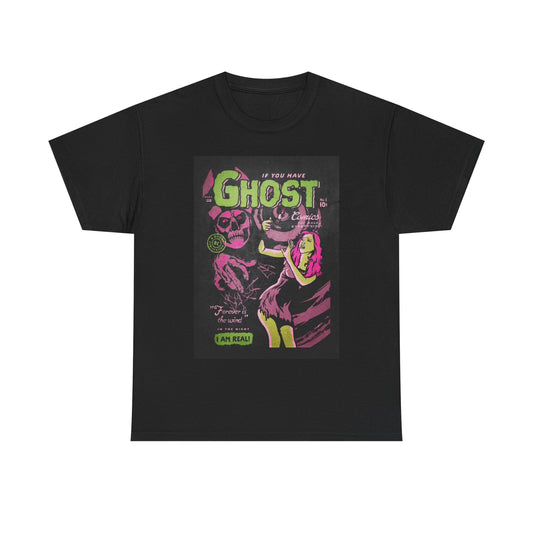 Ghost T-shirt vintage comic book art here’s papa Unisex Heavy Cotton Tee