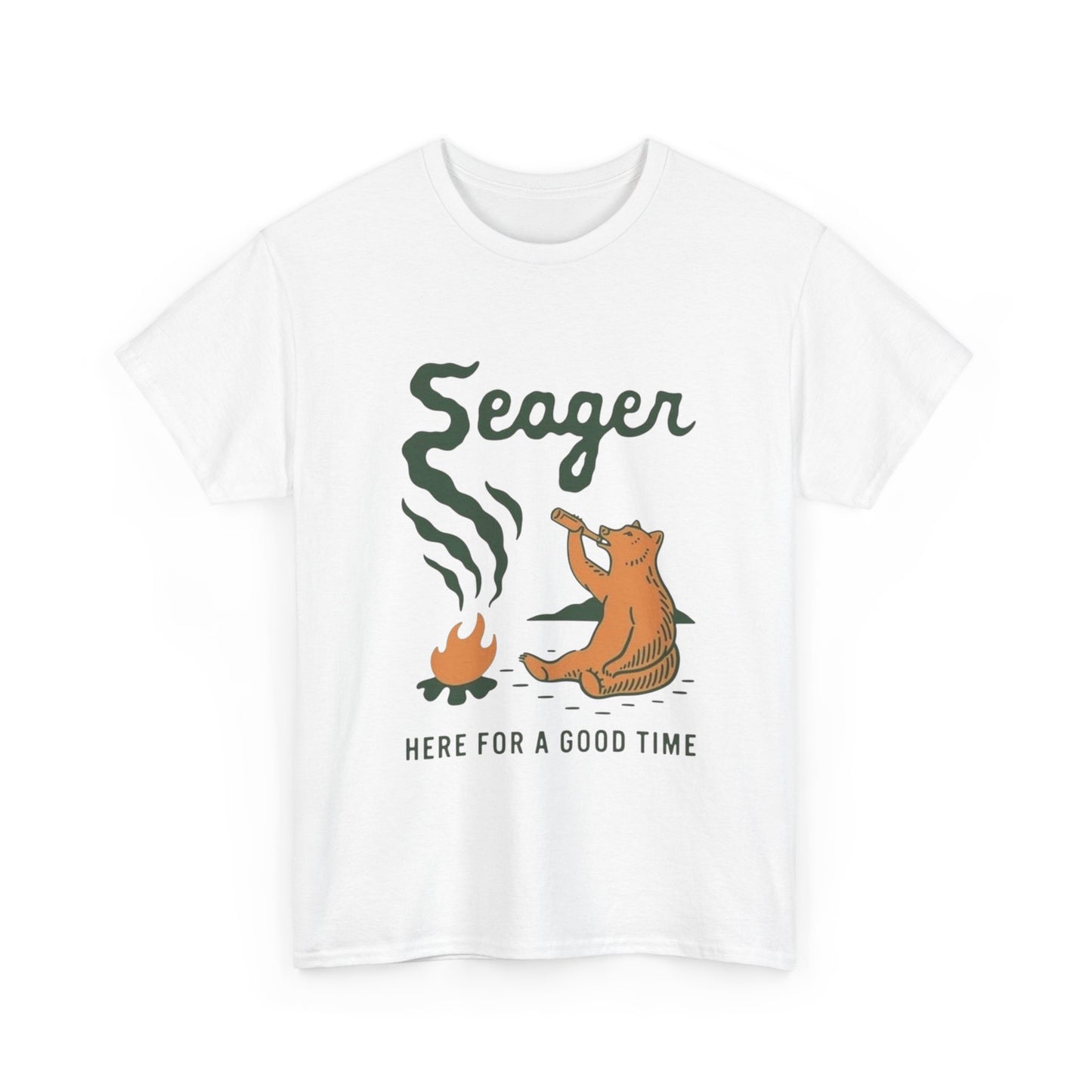 Seager Here For A Good Time Graphic T Shirt Unisex Heavy Cotton Tee