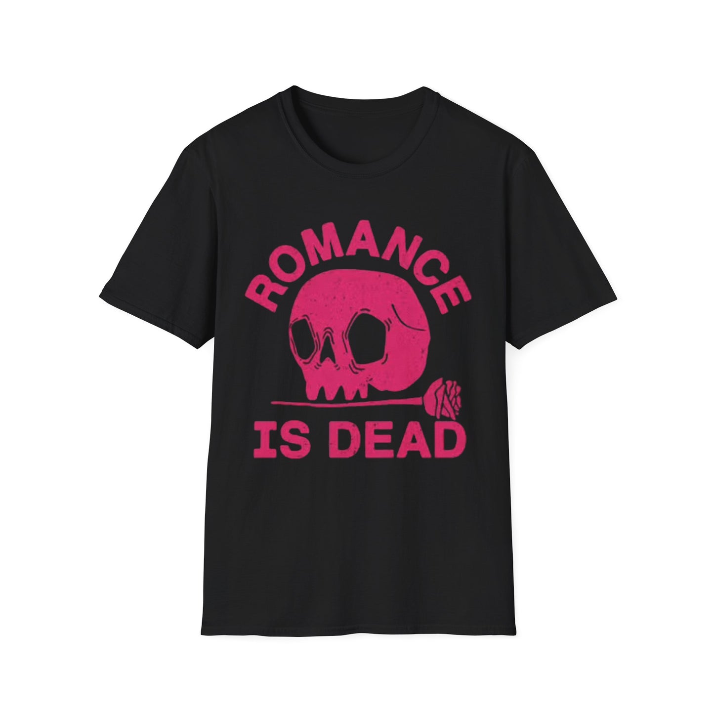Romance Is Dead Graphic T Shirt Vintage Retro Skull Unisex Softstyle T-Shirt
