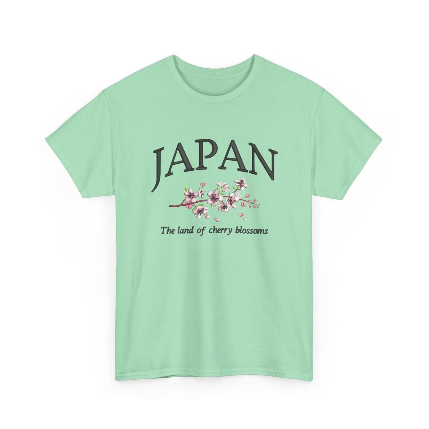 Japan Land Of The Cherry Blossoms Graphic T Shirt NEW Unisex Heavy Cotton Tee