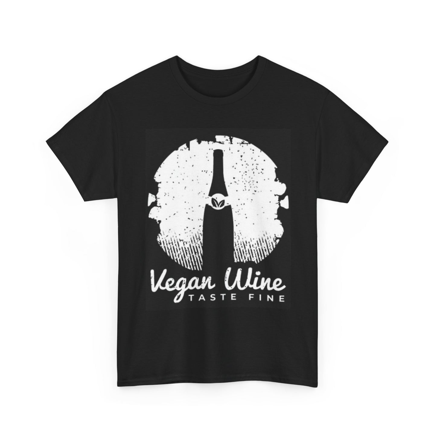 Vegan Wine Tastes Fine Graphic T Shirt Funny Gift Unisex Heavy Cotton Tee