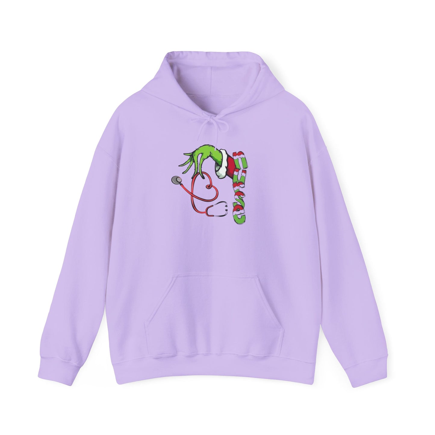 Christmas Nurse Grinch Graphic Hoodie Unisex Heavy Blend™ Hooded Sweatshirt