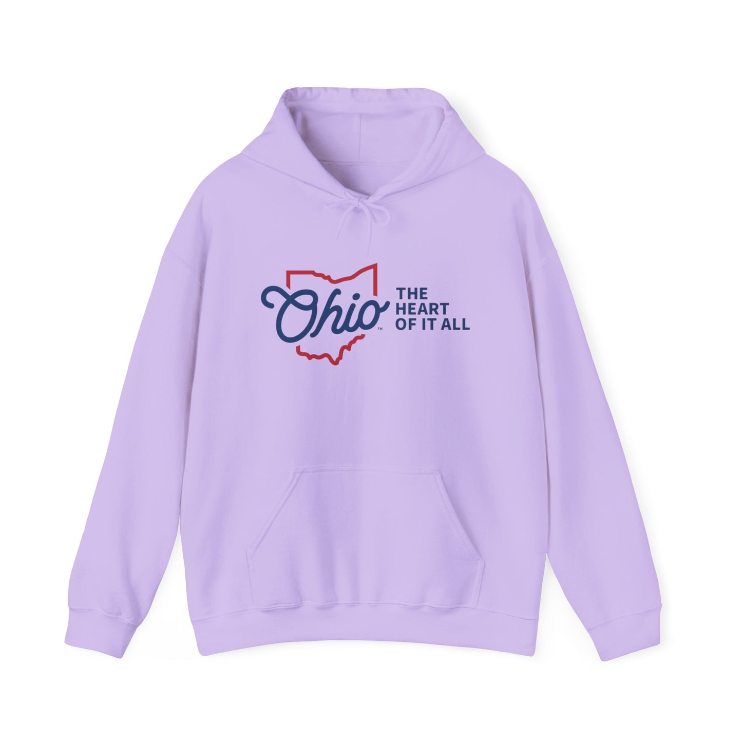 Ohio The Heart Of It All Graphic Hoodie Unisex Heavy Blend™ Hooded Sweatshirt