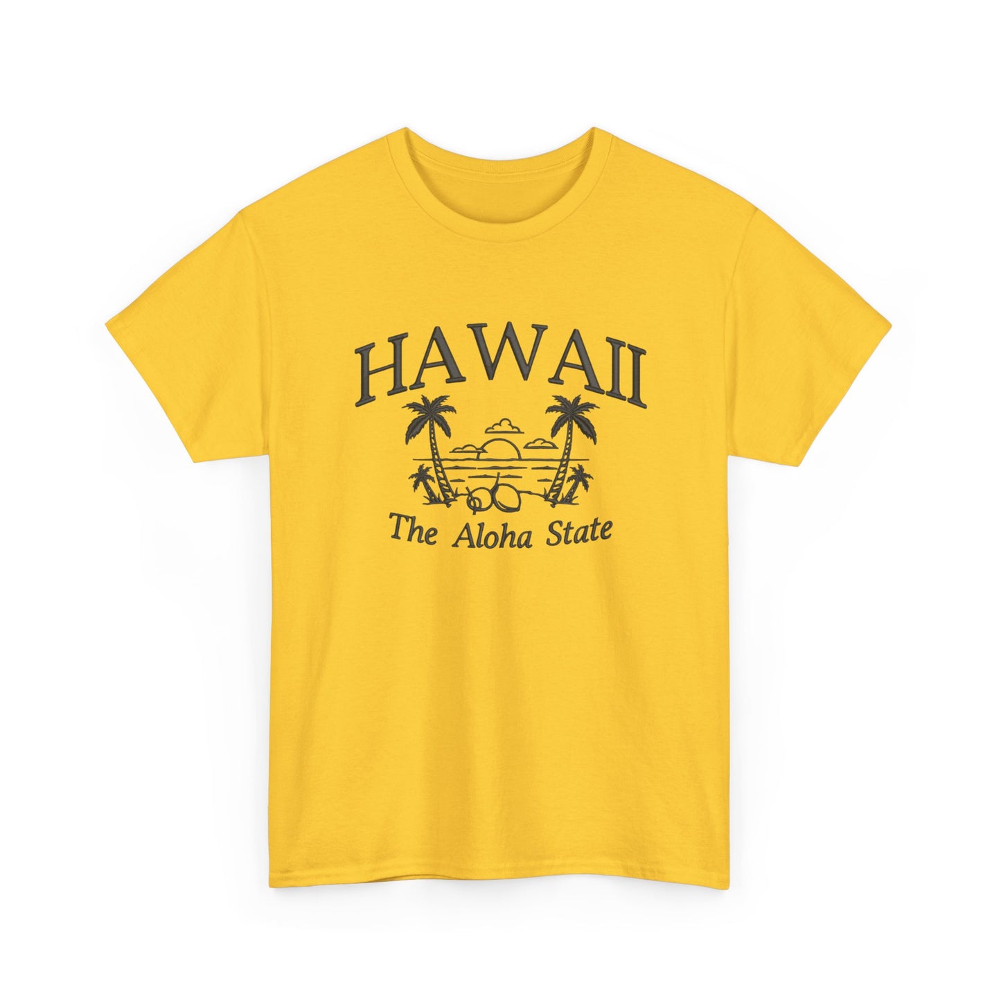 Hawaii The Aloha State Graphic T Shirt NEW Unisex Heavy Cotton Tee