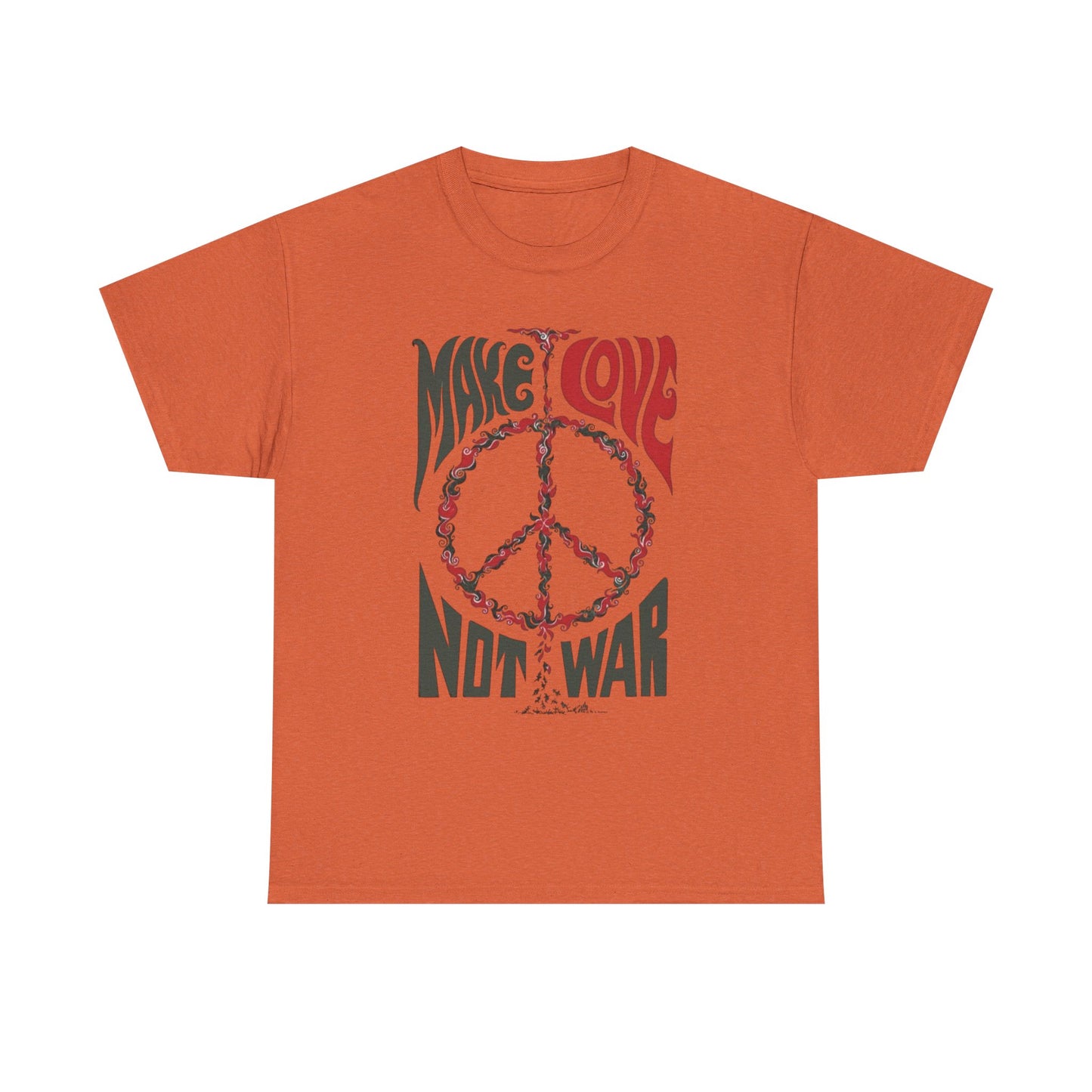 Make Love Not War Vintage Graphic T Shirt NEW Heavy Cotton Tee