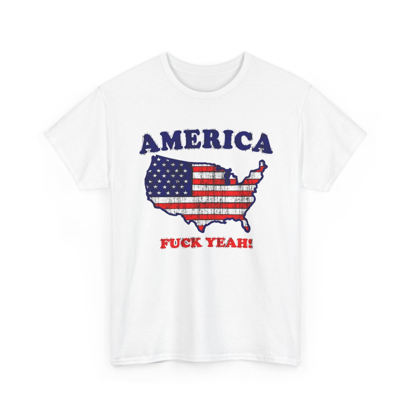 America Hell Yeah Funny Graphic T Shirt Unisex Heavy Cotton Tee