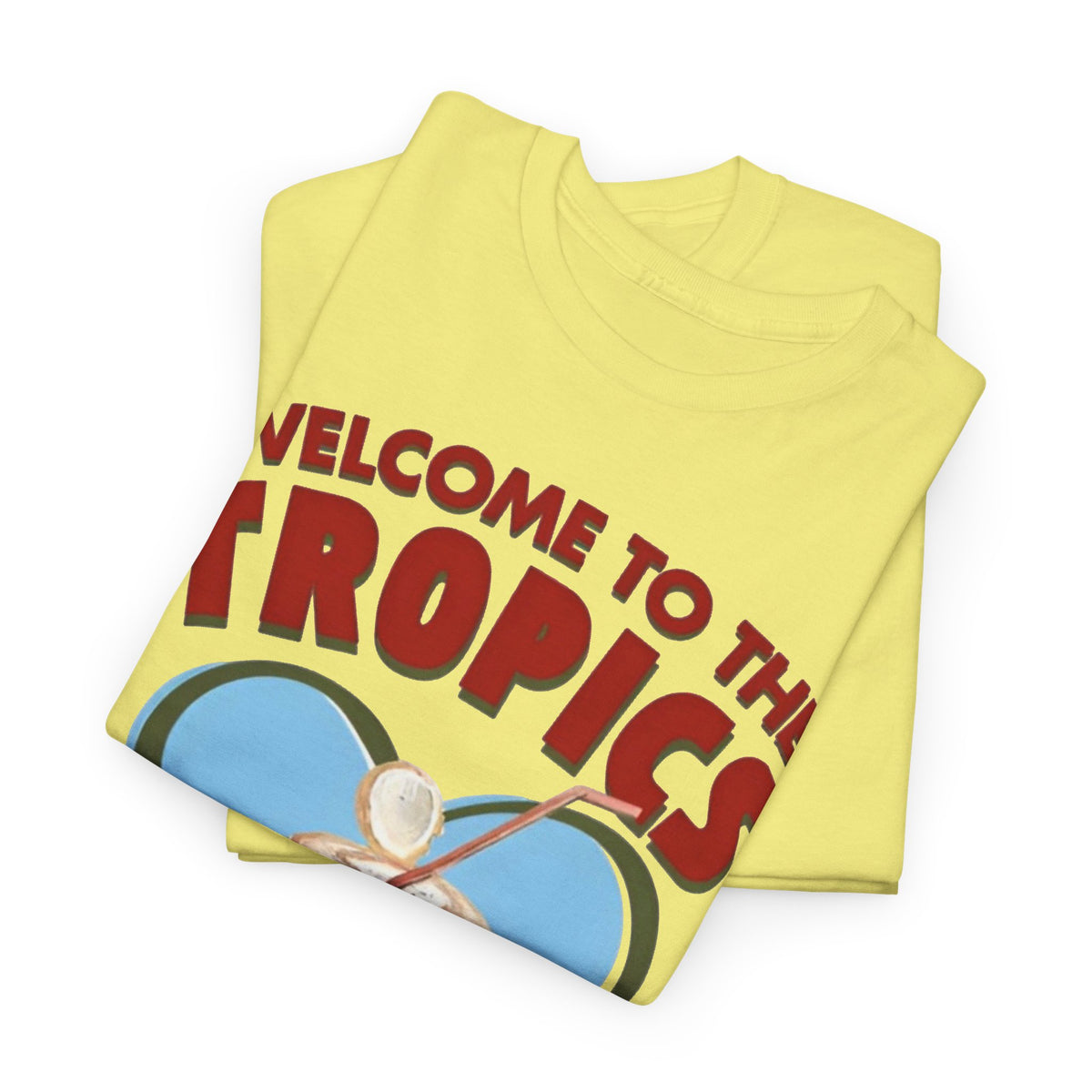 Welcome to the Tropics Coconut Heart T-Shirt Men's Graphic Tee