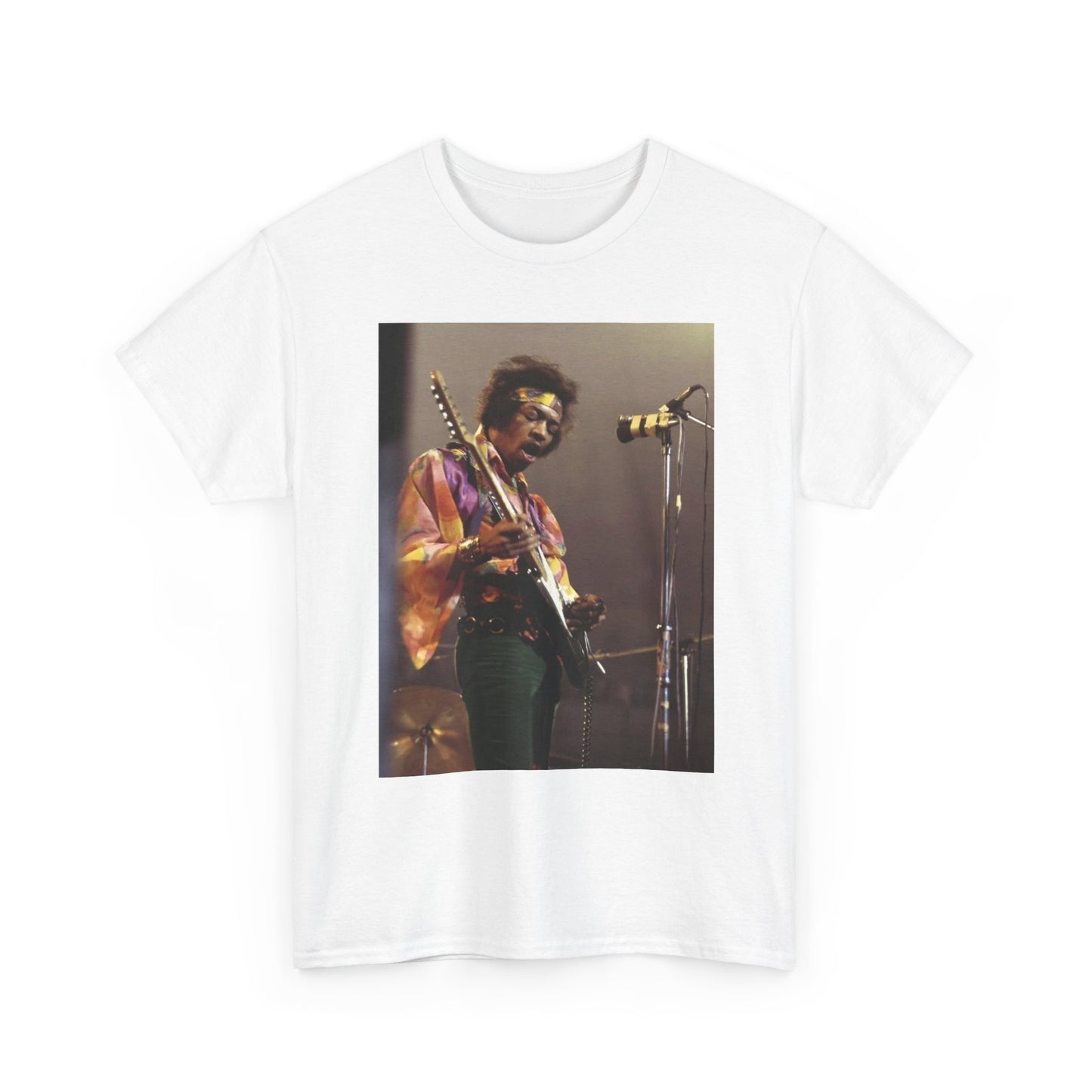 Jimi Hendrix Graphic T Shirt 70s Rock Retro Trippy Vintage Unisex Heavy Cotton