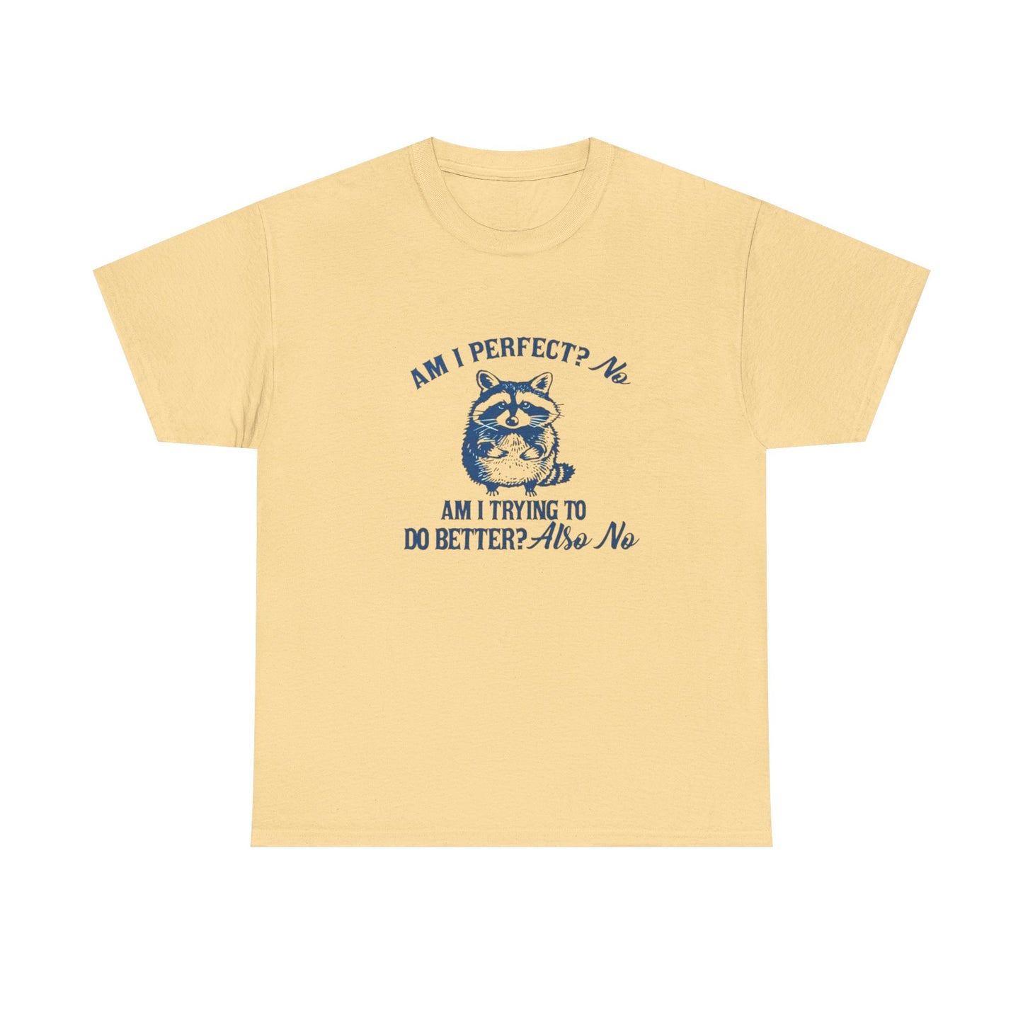 Am I Perfect No Funny Graphic T Shirt NEW Heavy Cotton Tee