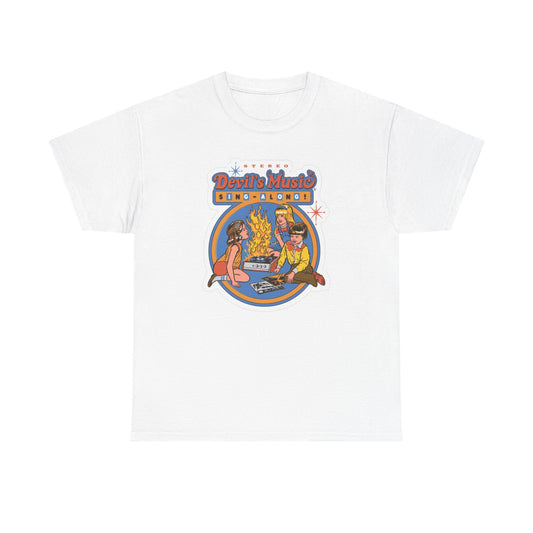 Devil's Music Sing Along Graphic T Shirt Cotton Tee