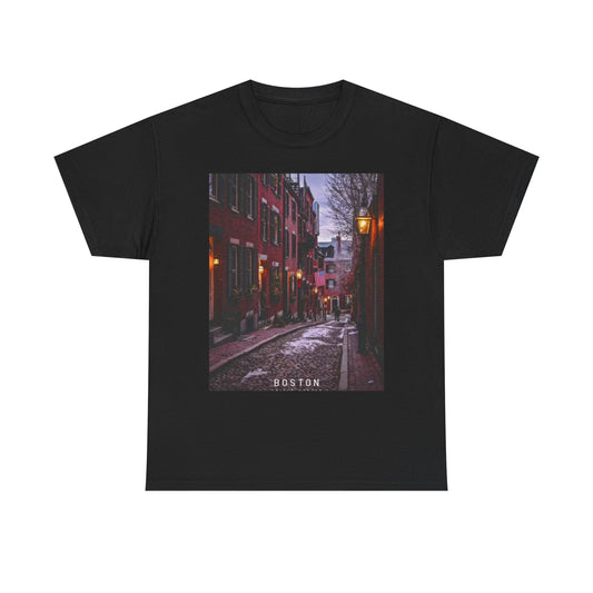 Boston Graphic T Shirt Vintage Retro Harbor Unisex Heavy Cotton Tee