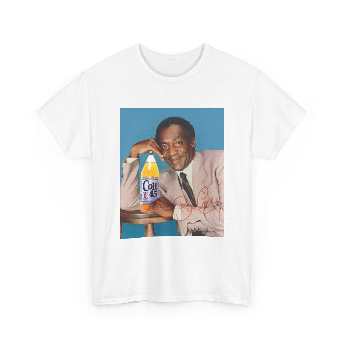 Colt 45 Poster Tshirt Funny The Cosby Show AD Beer Malt Unisex Heavy Cotton 90s