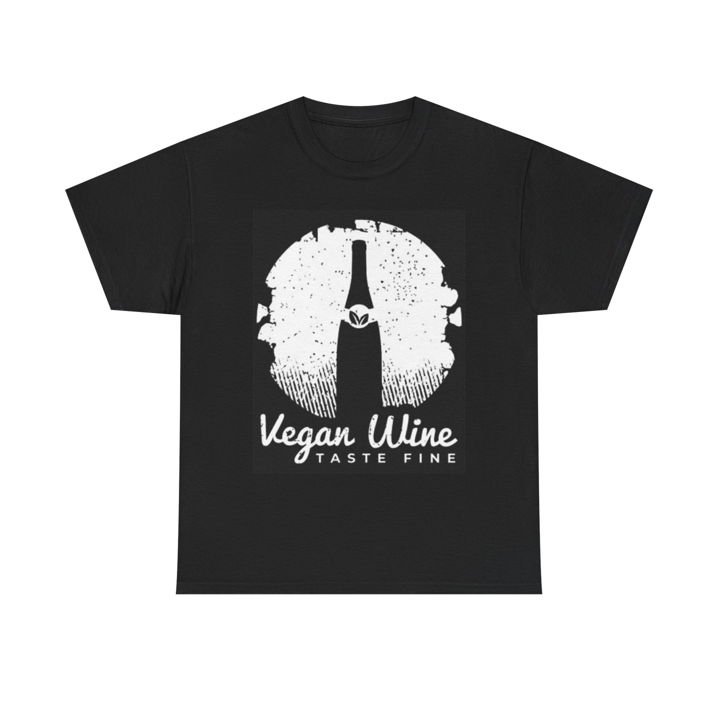 Vegan Wine Tastes Fine Graphic T Shirt Funny Gift Unisex Heavy Cotton Tee