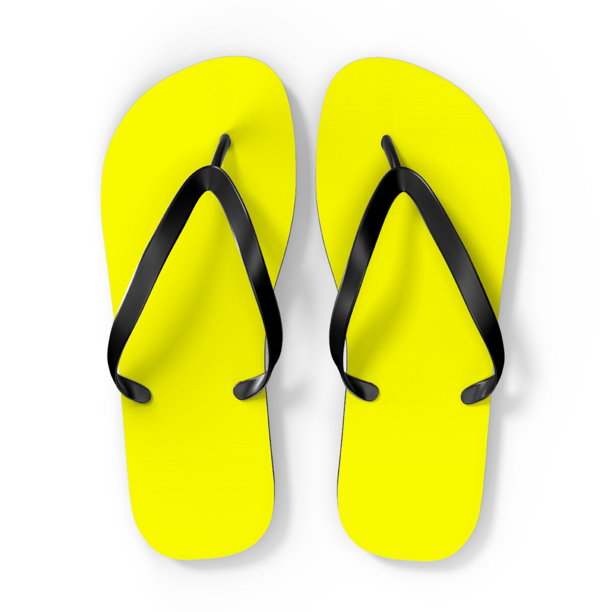 Bright Yellow Flip Flops, Sandals Slides, Summer Footwear, Brand New