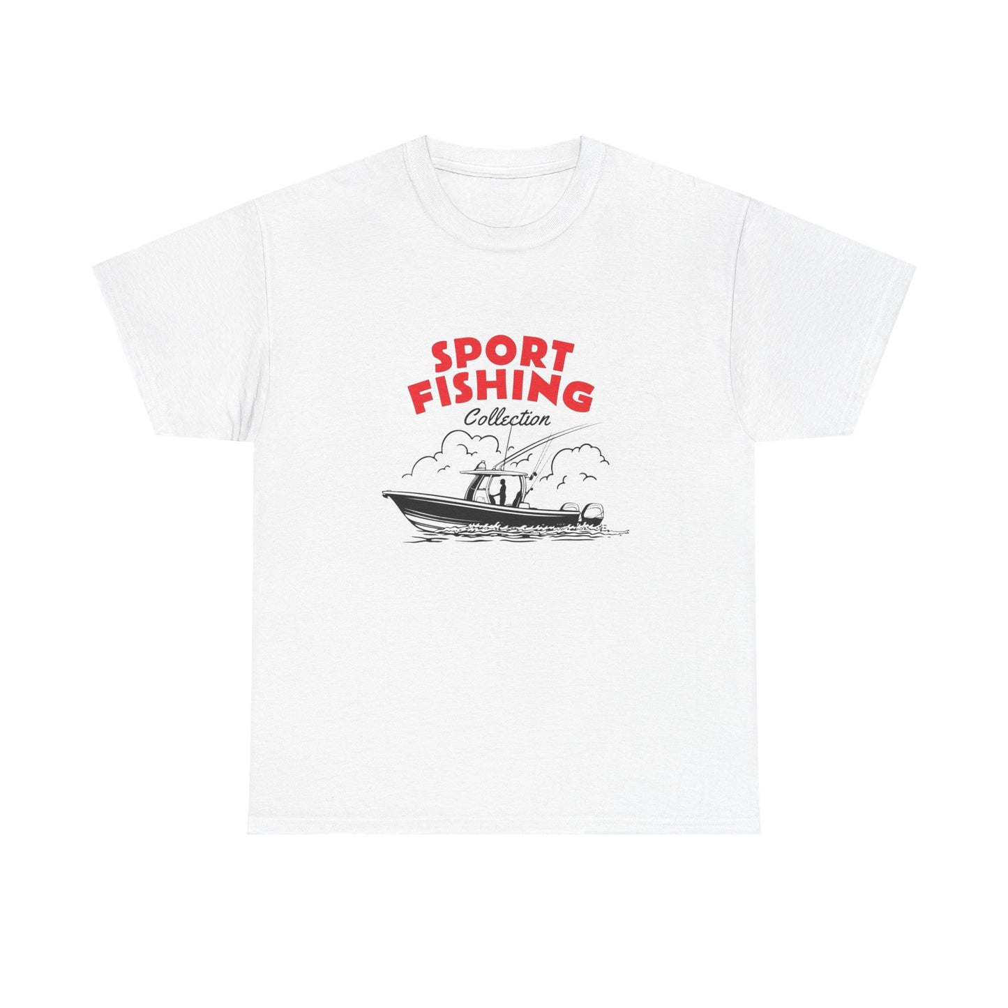 Sport Fishing Graphic T Shirt Unisex Heavy Cotton Tee