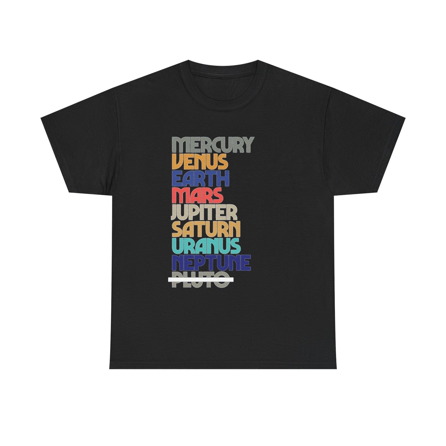 Planets Space Graphic T Shirt NEW Adult Regular Sizing Tee