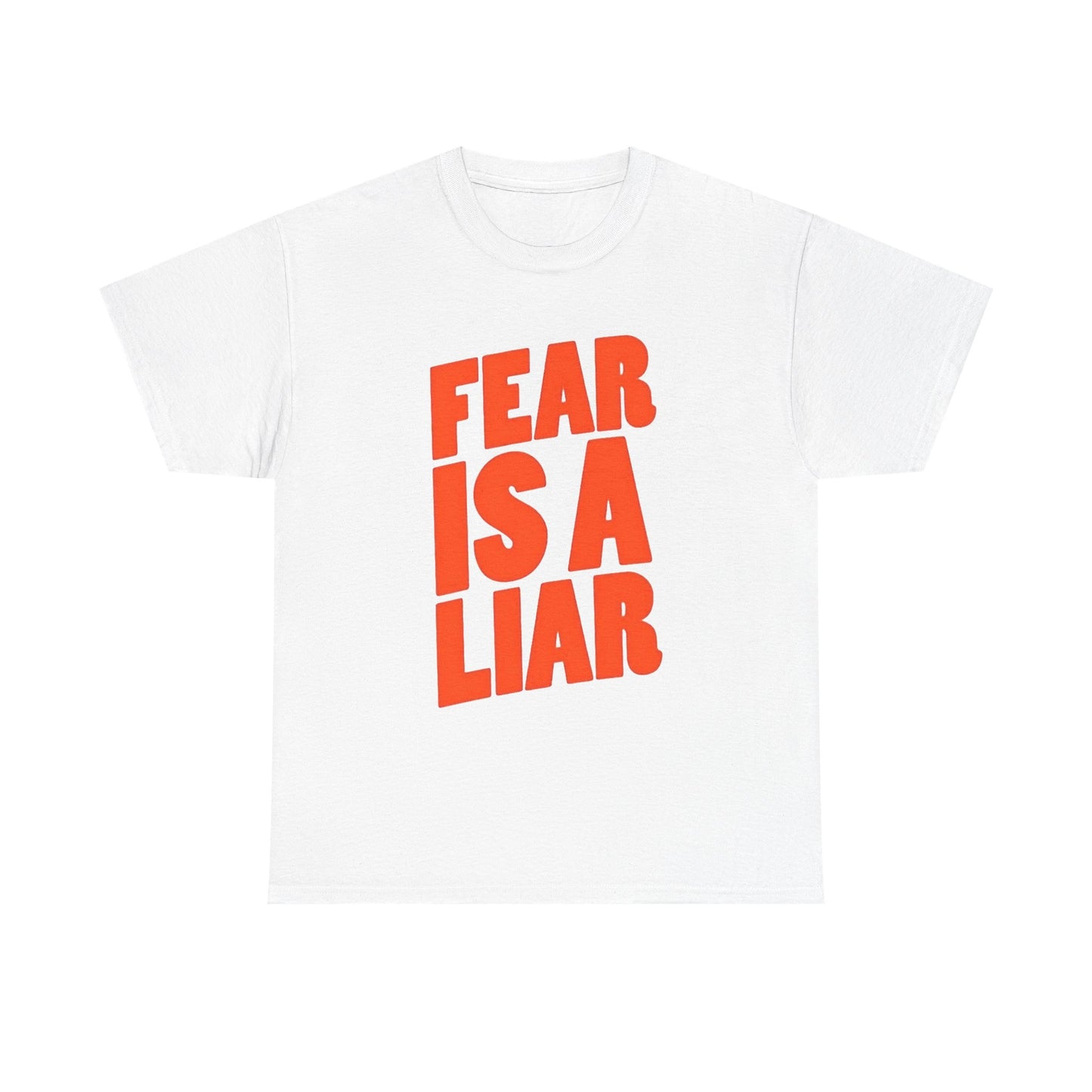 Fear Is A Liar Graphic T Shirt NEW Unisex Heavy Cotton Tee
