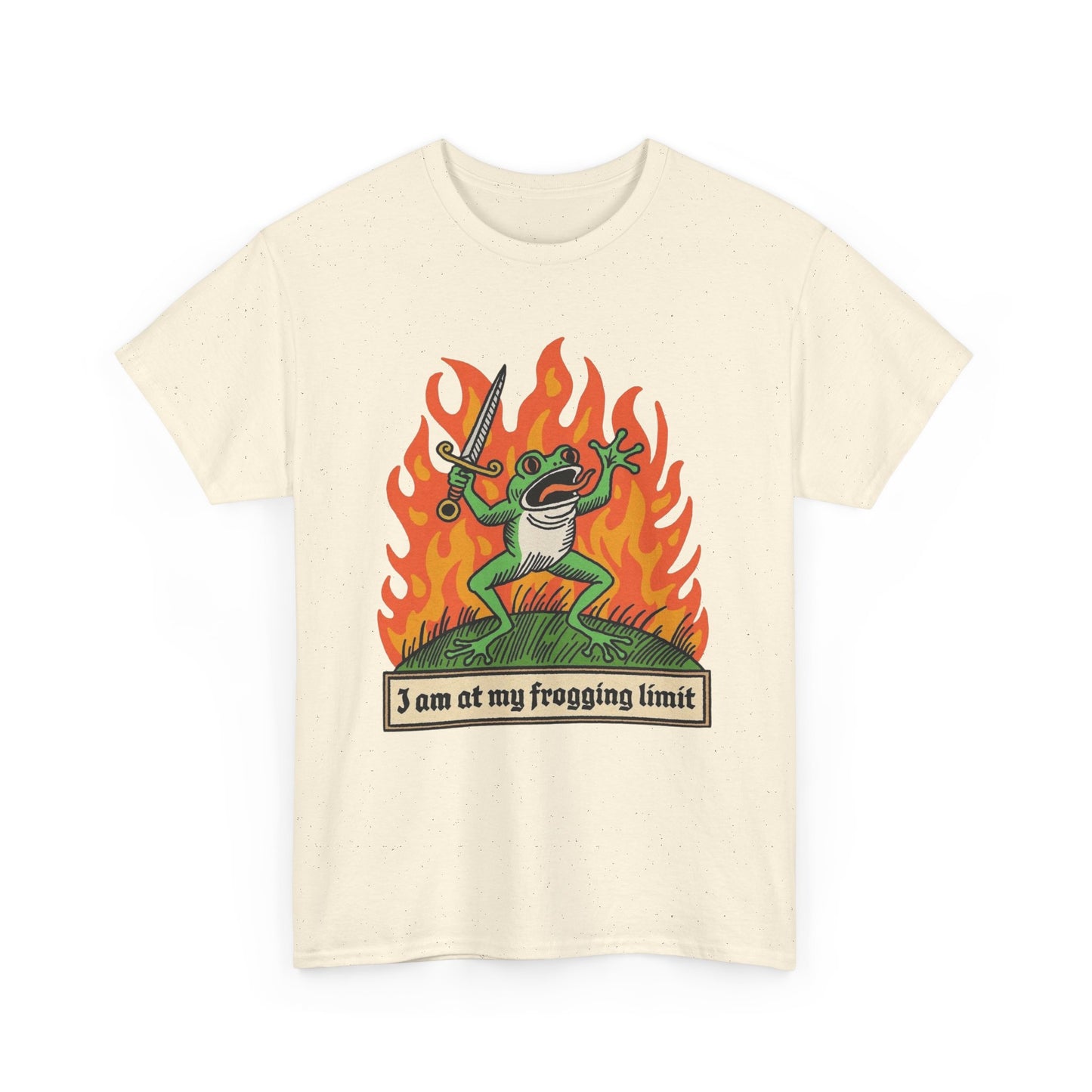Im At My Frogging Limit Funny Graphic T Shirt Unisex Heavy Cotton Tee