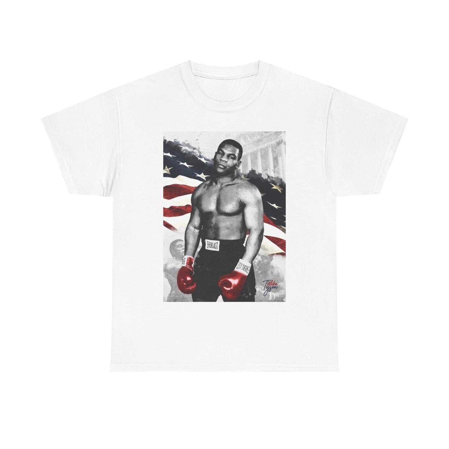 Mike Tyson American Flag Shirt Boxing Champ Unisex Heavy Cotton Tee