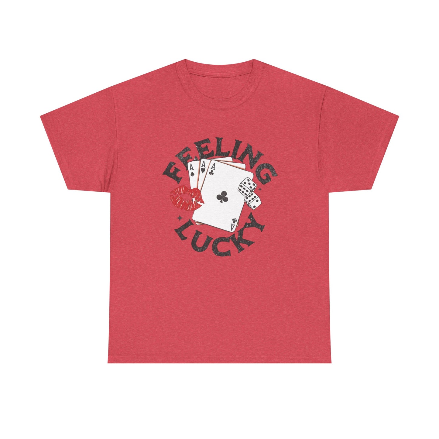 Feeling Lucky Graphic T Shirt NEW ADULT TEE VINTAGE