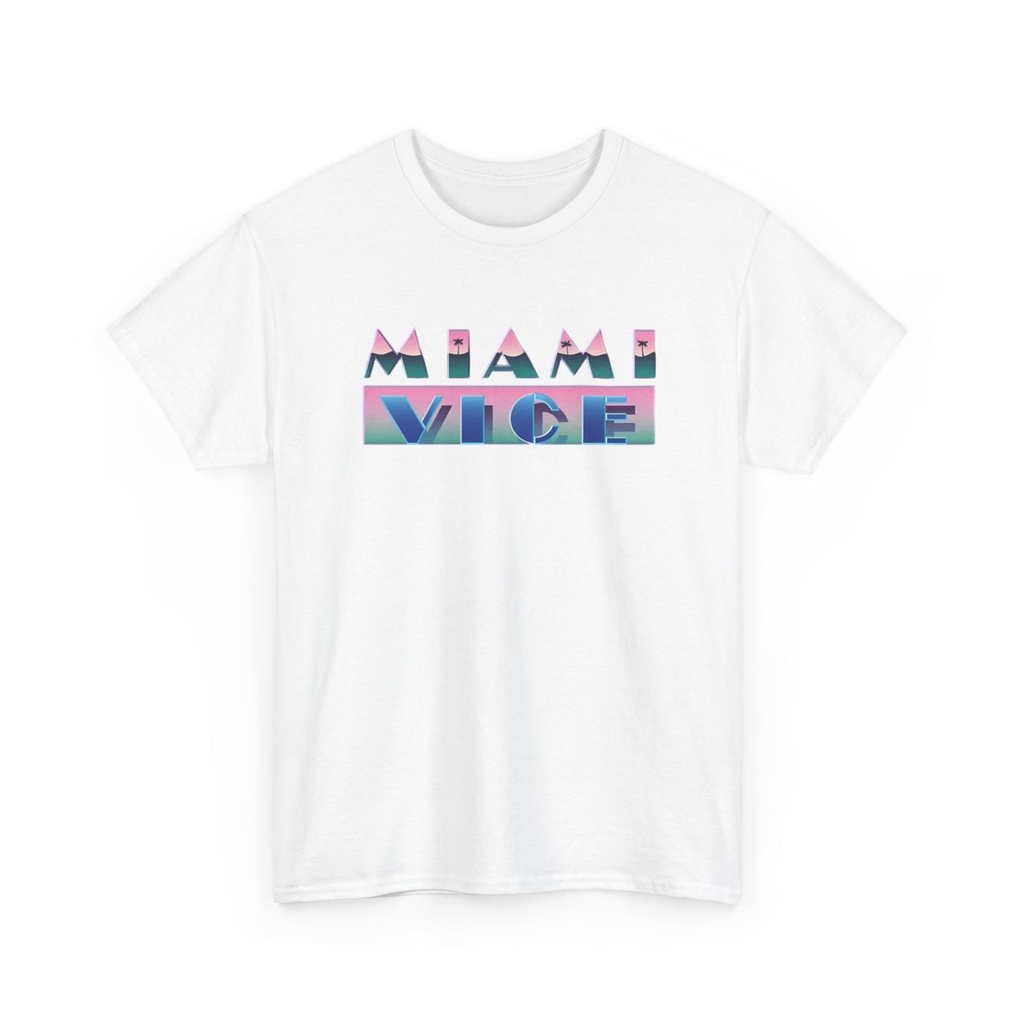 Miami Vice Graphic T Shirt Retro Florida Unisex Heavy Cotton Tee