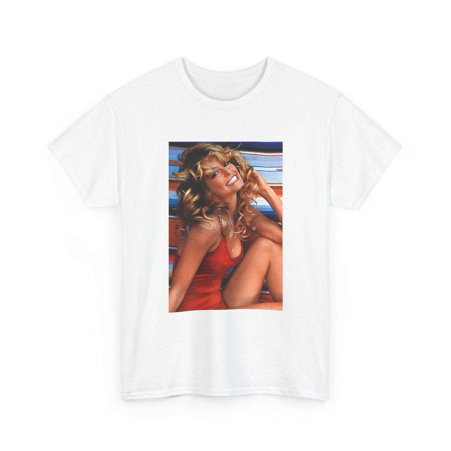 Farrah Fawcett Tshirt Charlies Angels Vintage Model Unisex Heavy Cotton Tee