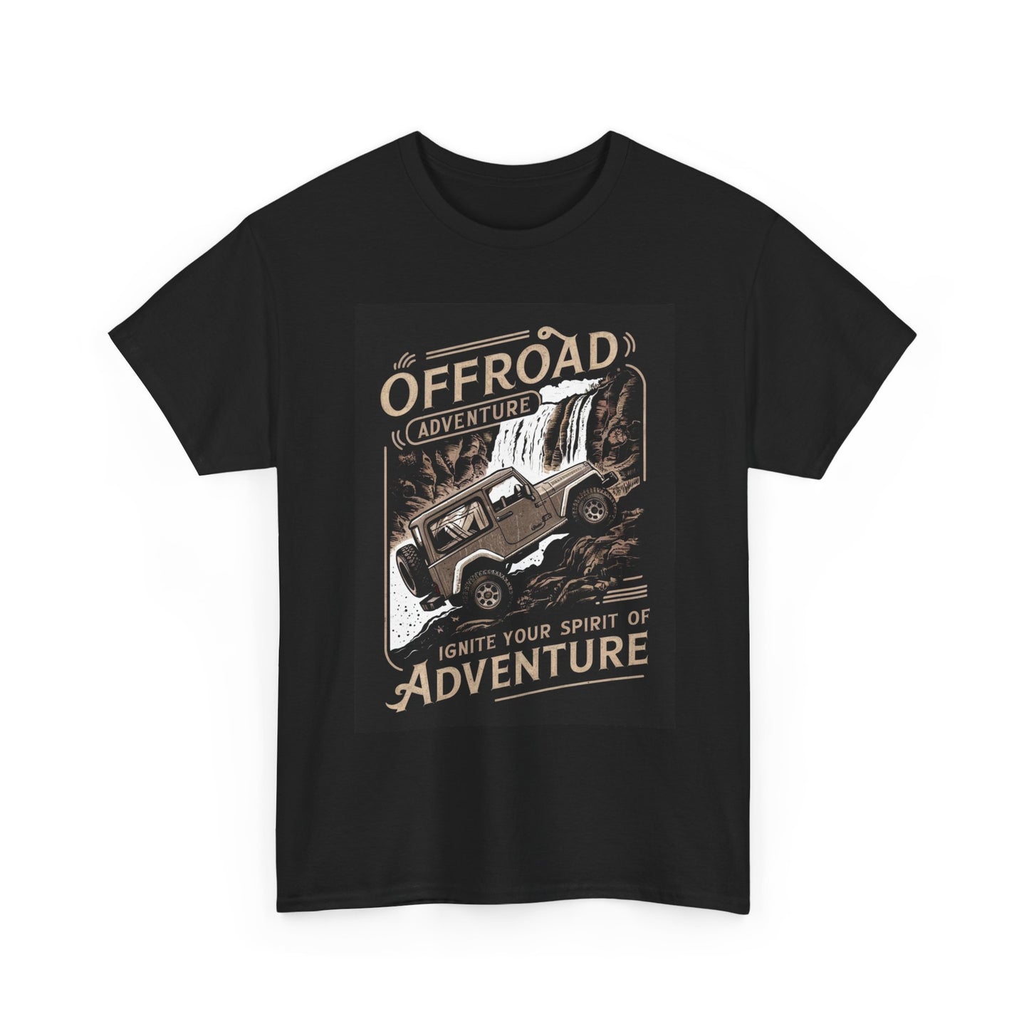 Off Roading Adventure Jeep Graphic T Shirt Retro Unisex Heavy Cotton Tee