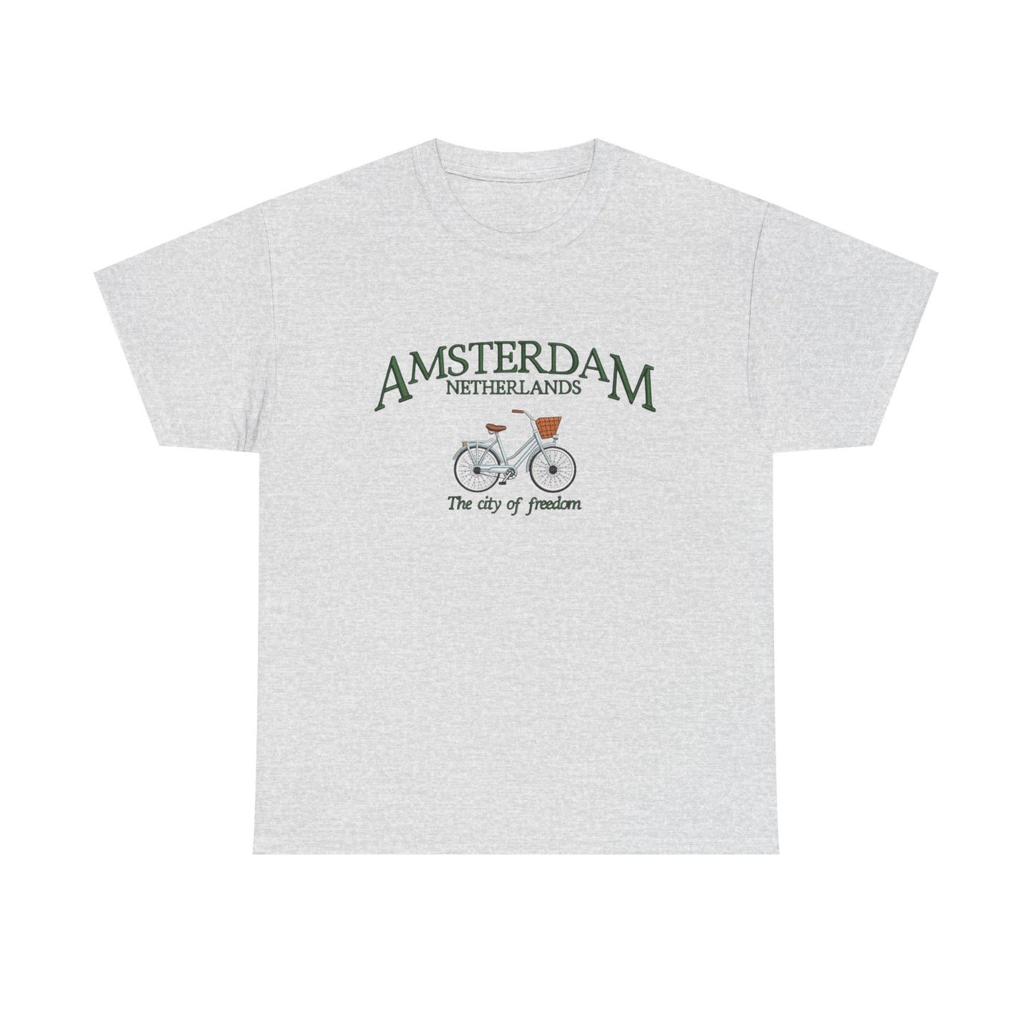 Amsterdam The City Of Freedom Graphic T Shirt NEW Unisex Heavy Cotton Tee