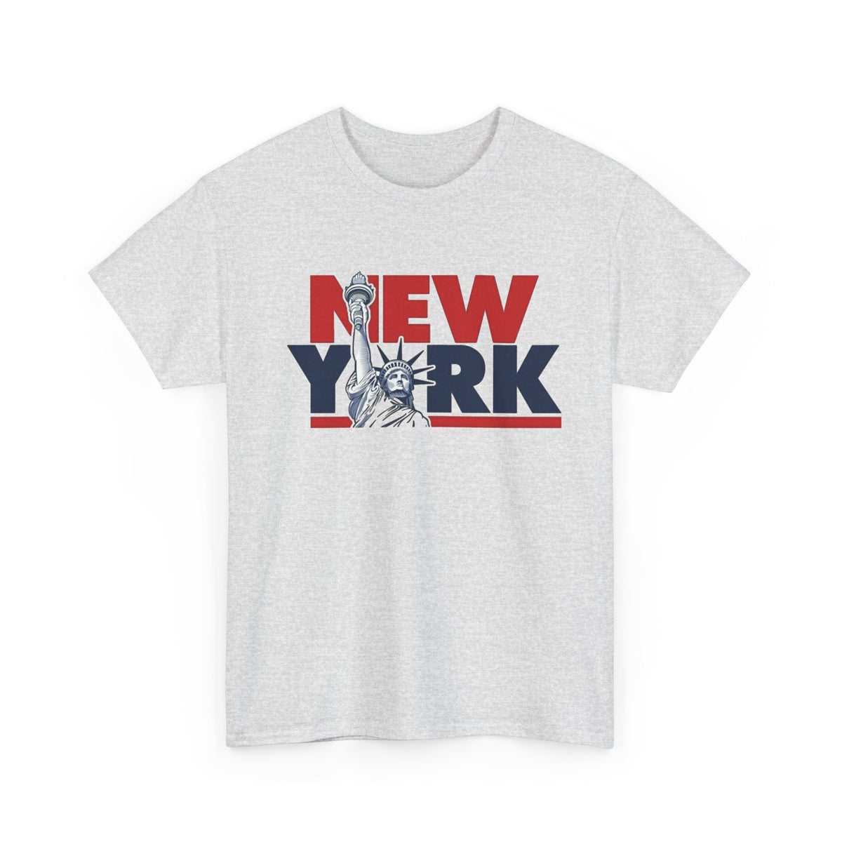 New York Statue Of Liberty Graphic T Shirt Men's Classic Heavy Cotton Tee