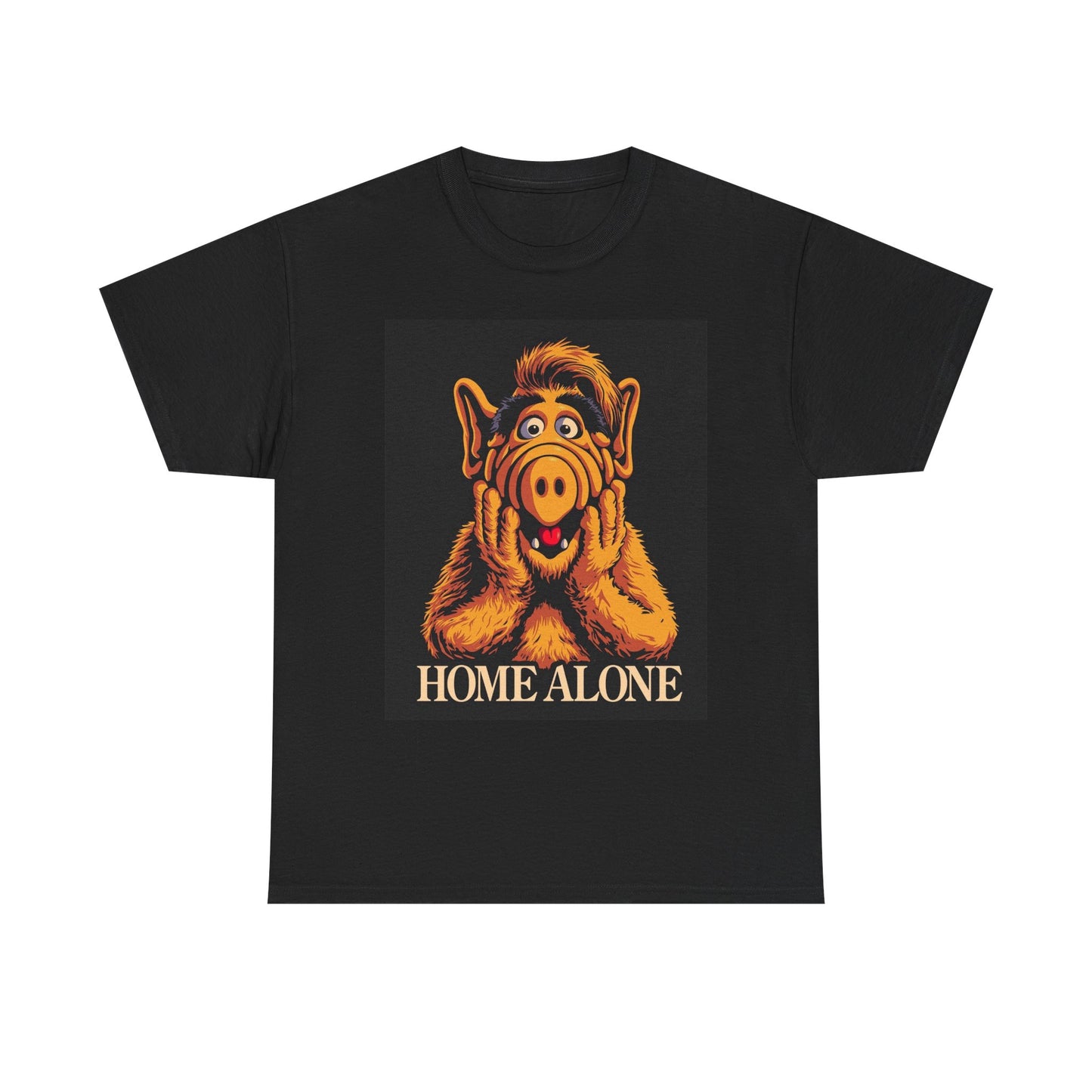 Home Alone Alf Funny Graphic T Shirt Vintage Heavy Cotton Tee