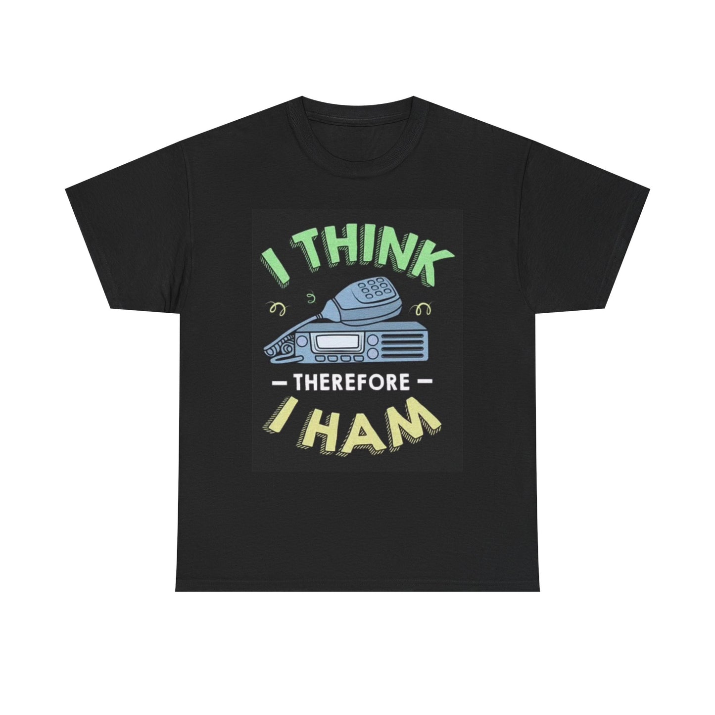 Funny Vintage Radio Graphic I Think Retro Vintage Poster Unisex Heavy Cotton Tee