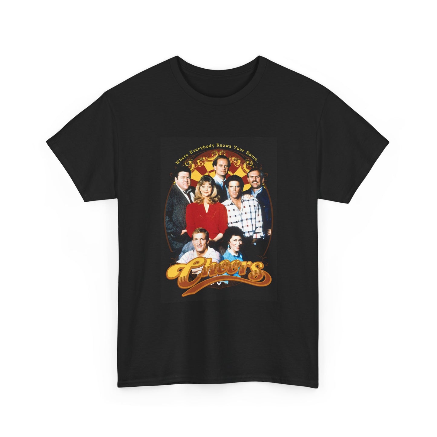 Cheers Tv Show Tshirt Retro Boston Comedy Bar Vintage Unisex Heavy Cotton Tee