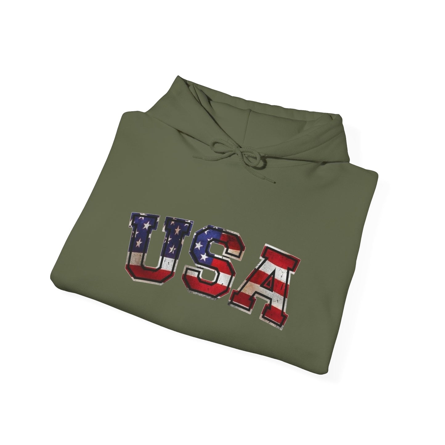 USA Logo American Flag Freedom Graphic Hoodie Heavy Blend™ Hooded Sweatshirt