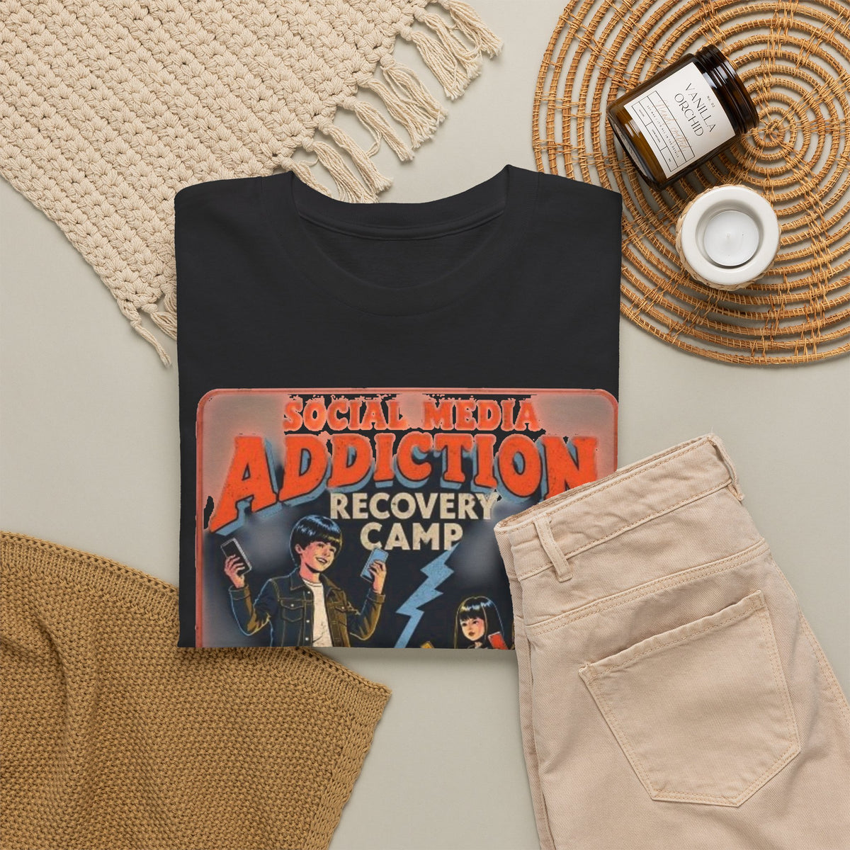 Teen Mental Addiction Recovery Camp Graphic T-Shirt Men's Graphic Tee